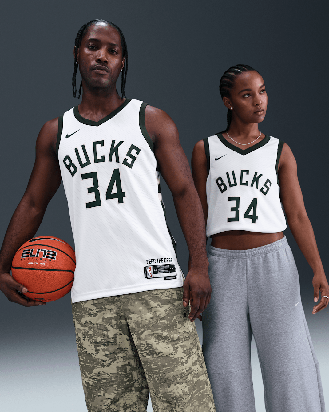 Milwaukee Bucks Association Edition Nike Dri-FIT NBA Swingman-trøje til mænd - hvid