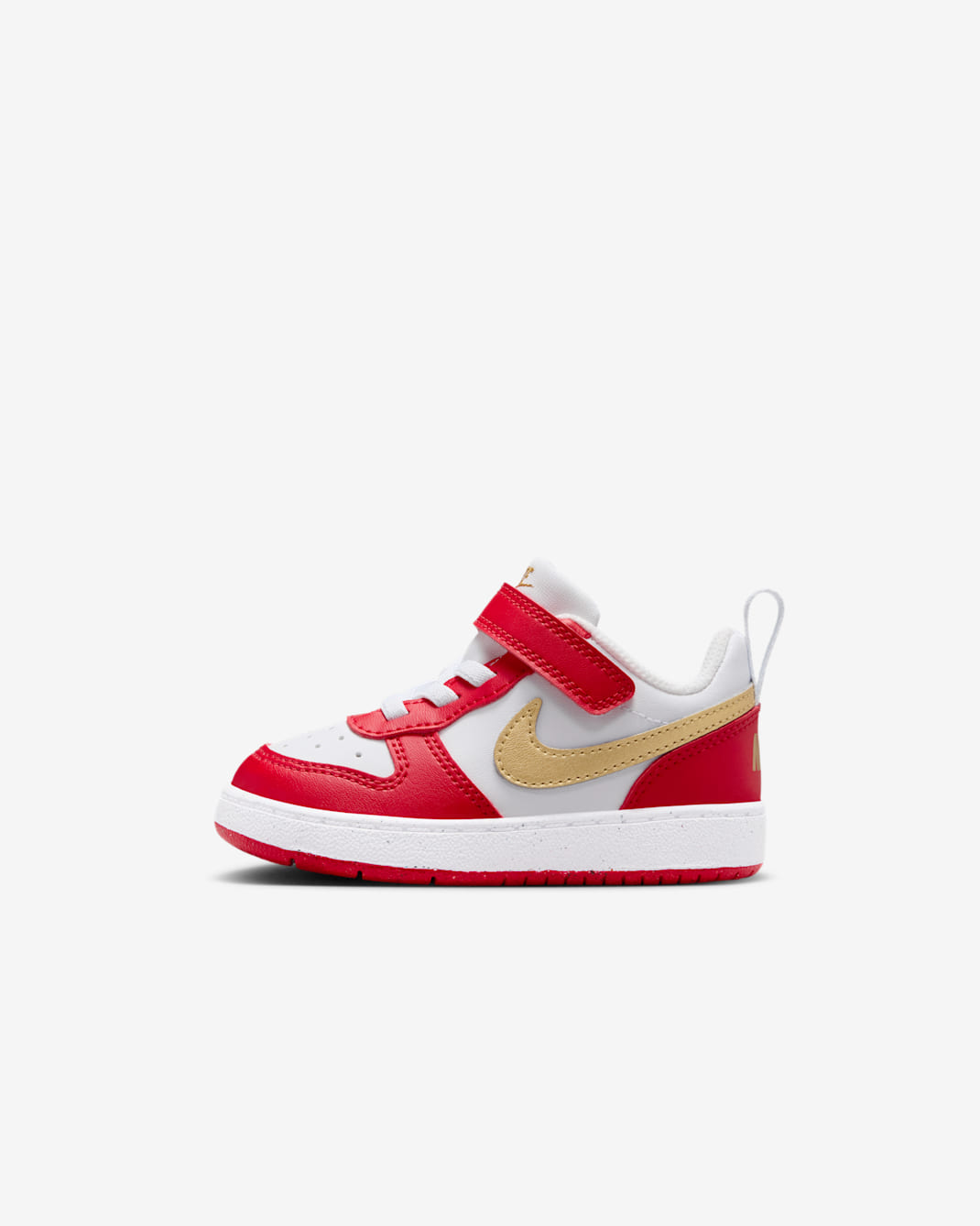 Nike Court Borough Low Recraft Baby/Toddler Shoes - White/University Red/White/Metallic Gold