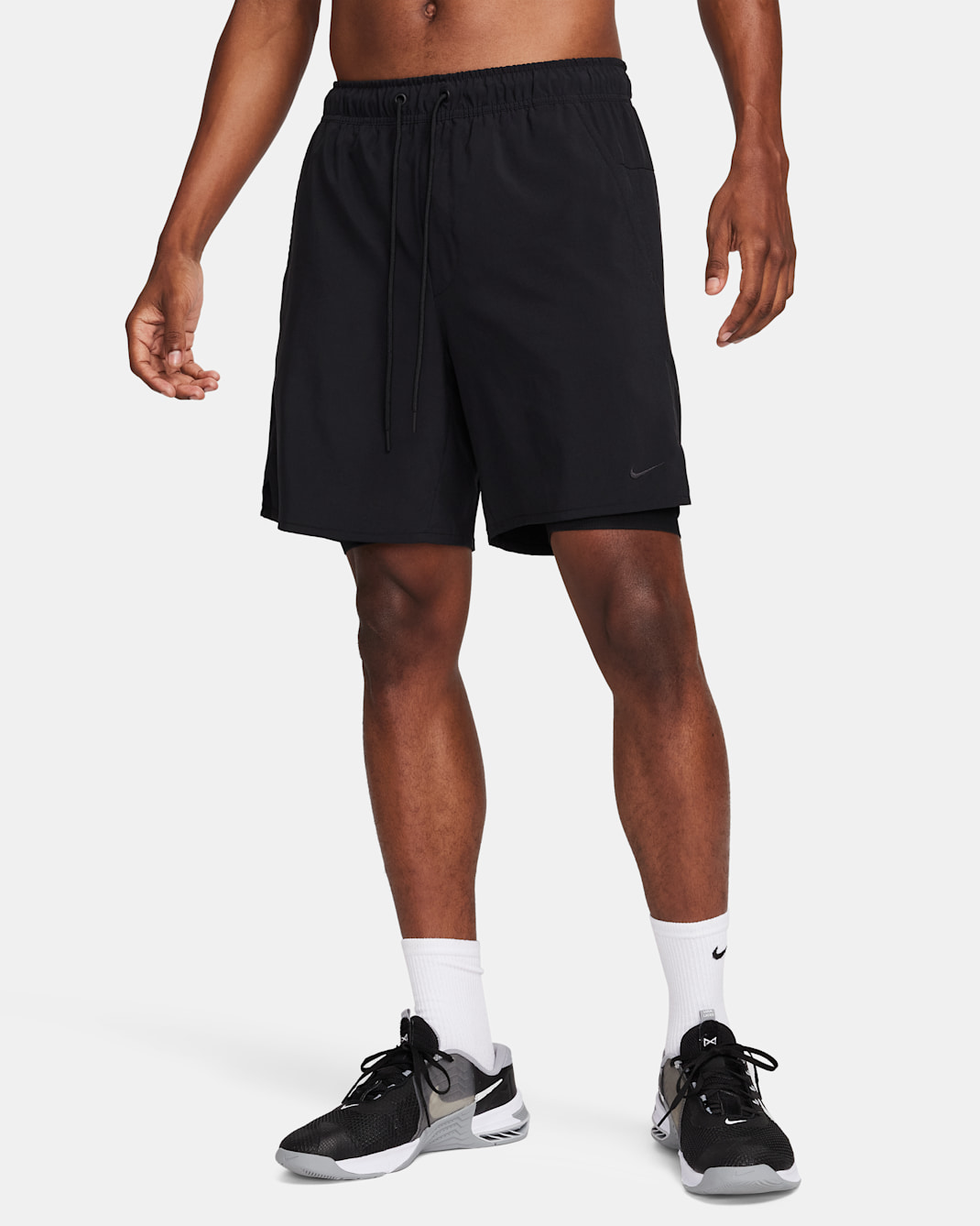 Nike Unlimited Men's Dri-FIT 18cm (approx.) 2-in-1 Versatile Shorts - Black/Black/Black/Black