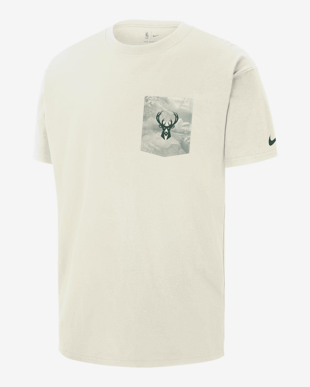 Milwaukee Bucks Courtside Men's Nike NBA Max90 T-Shirt - Sail