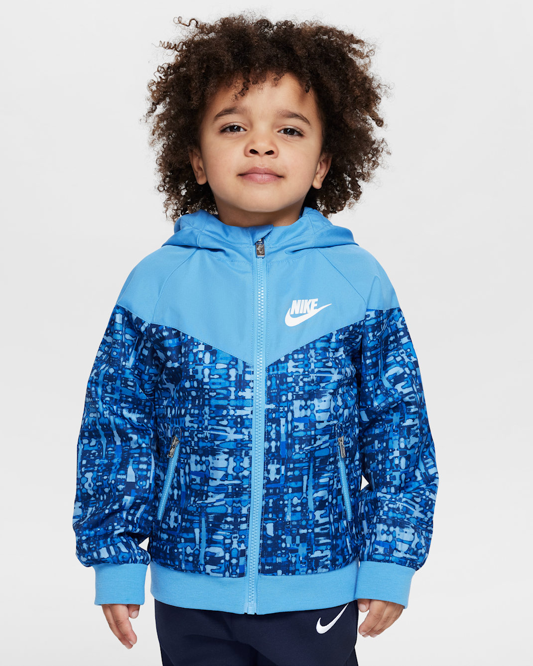 Nike Toddler Printed Windrunner Jacket - Blue Beyond