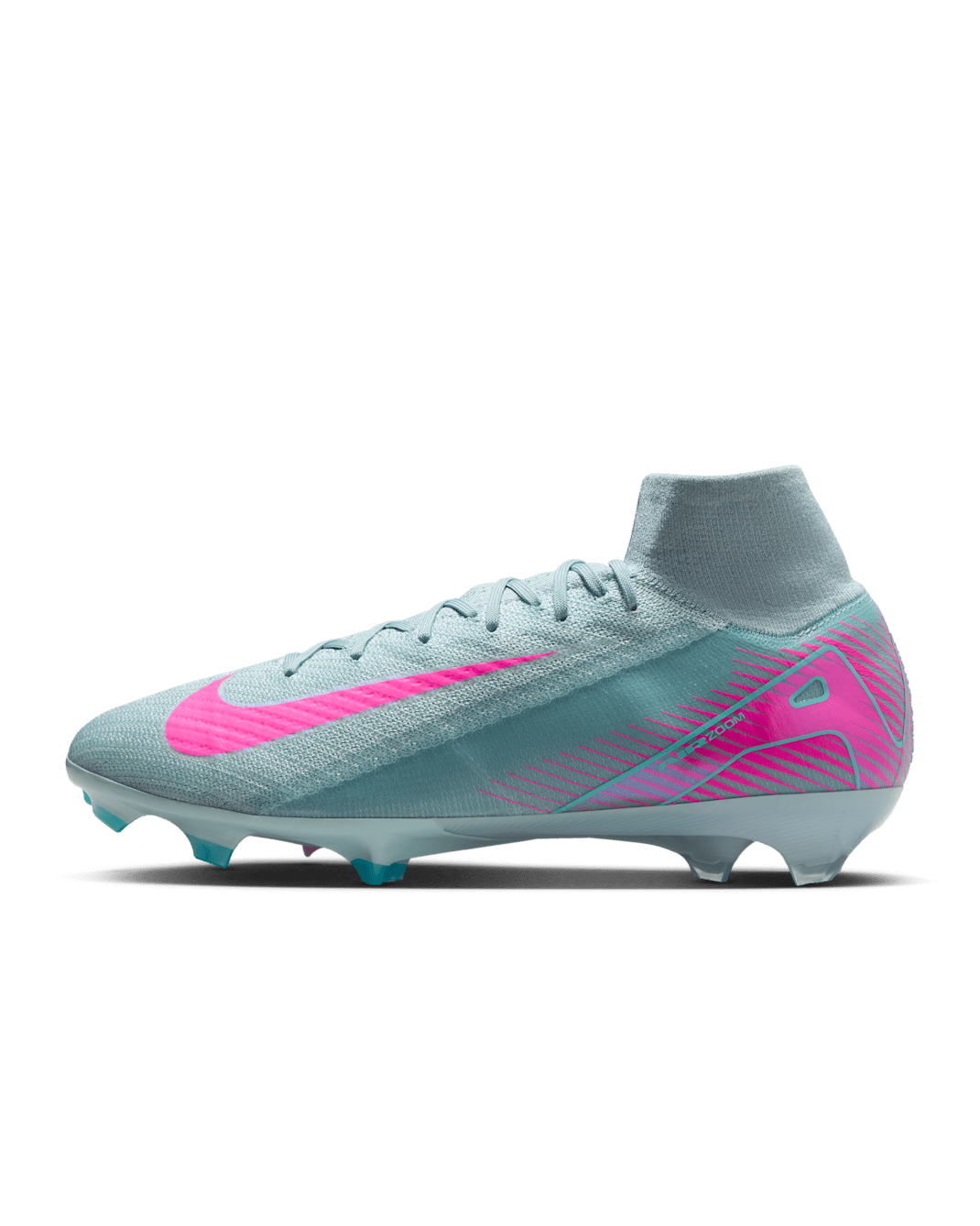 Nike Mercurial Superfly 10 Elite Firm-Ground High-Top Football Boot - Ocean Cube/Pink Blast