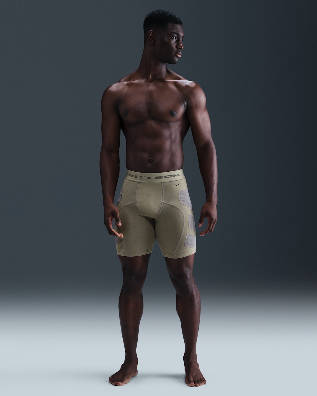 Shorts de ropa interior deportiva Dri-FIT para hombre Nike Tech - Militar claro/Gris azulado/Gris azulado/Negro