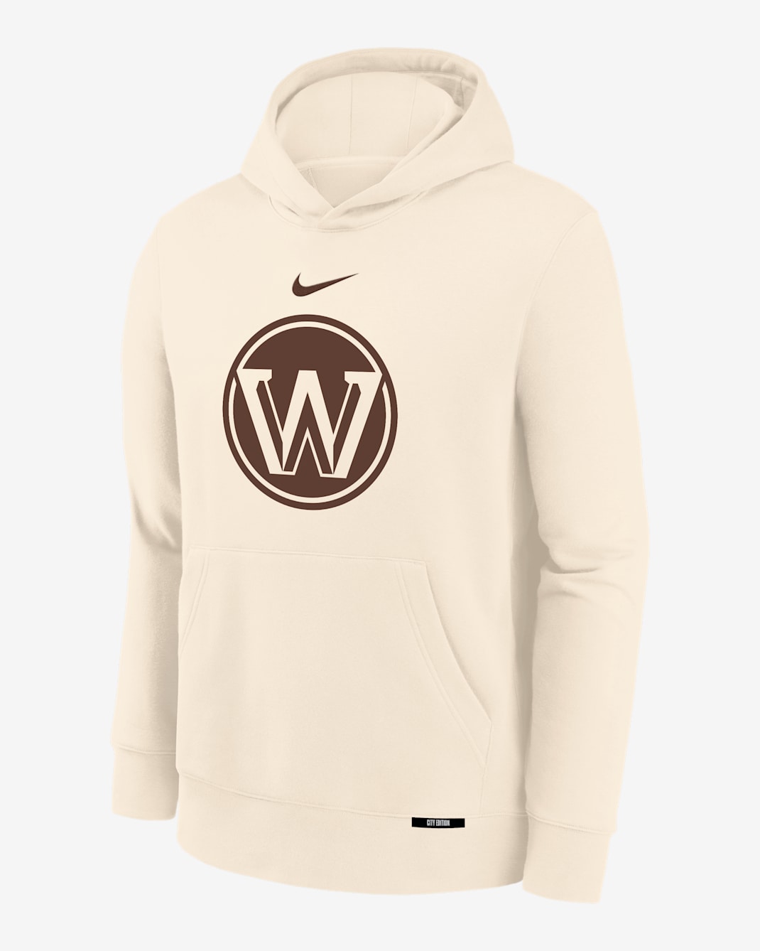 Sudadera con gorro de tejido Fleece para niños talla grande de los Golden State Warriors Club Fleece City Edition - Natural