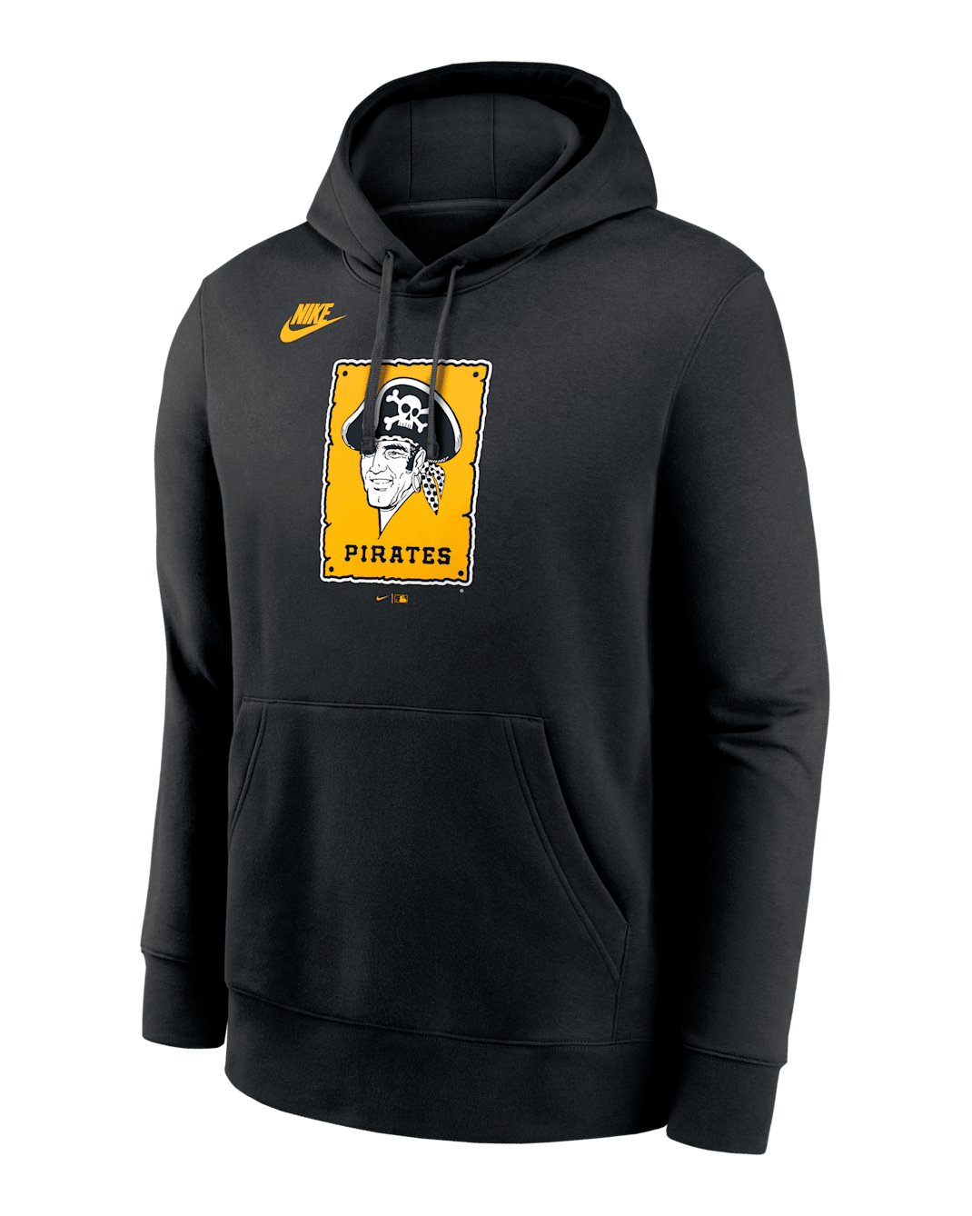 Pittsburgh Pirates Cooperstown Logo Club Men's Nike MLB Pullover Hoodie - Black