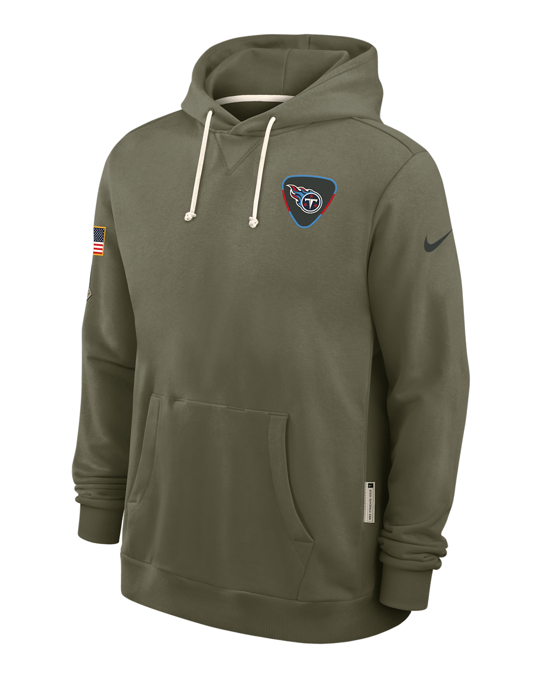 Tennessee Titans Salute to Service Sideline Dominant Force Men's Nike Dri-FIT NFL Pullover Hoodie - Olive