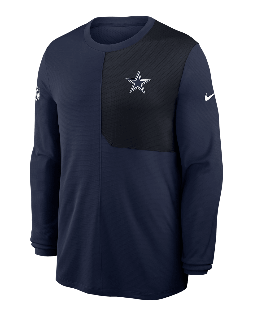 Dallas Cowboys Sideline Coach Men's Nike Dri-FIT NFL Long-Sleeve Top - Navy