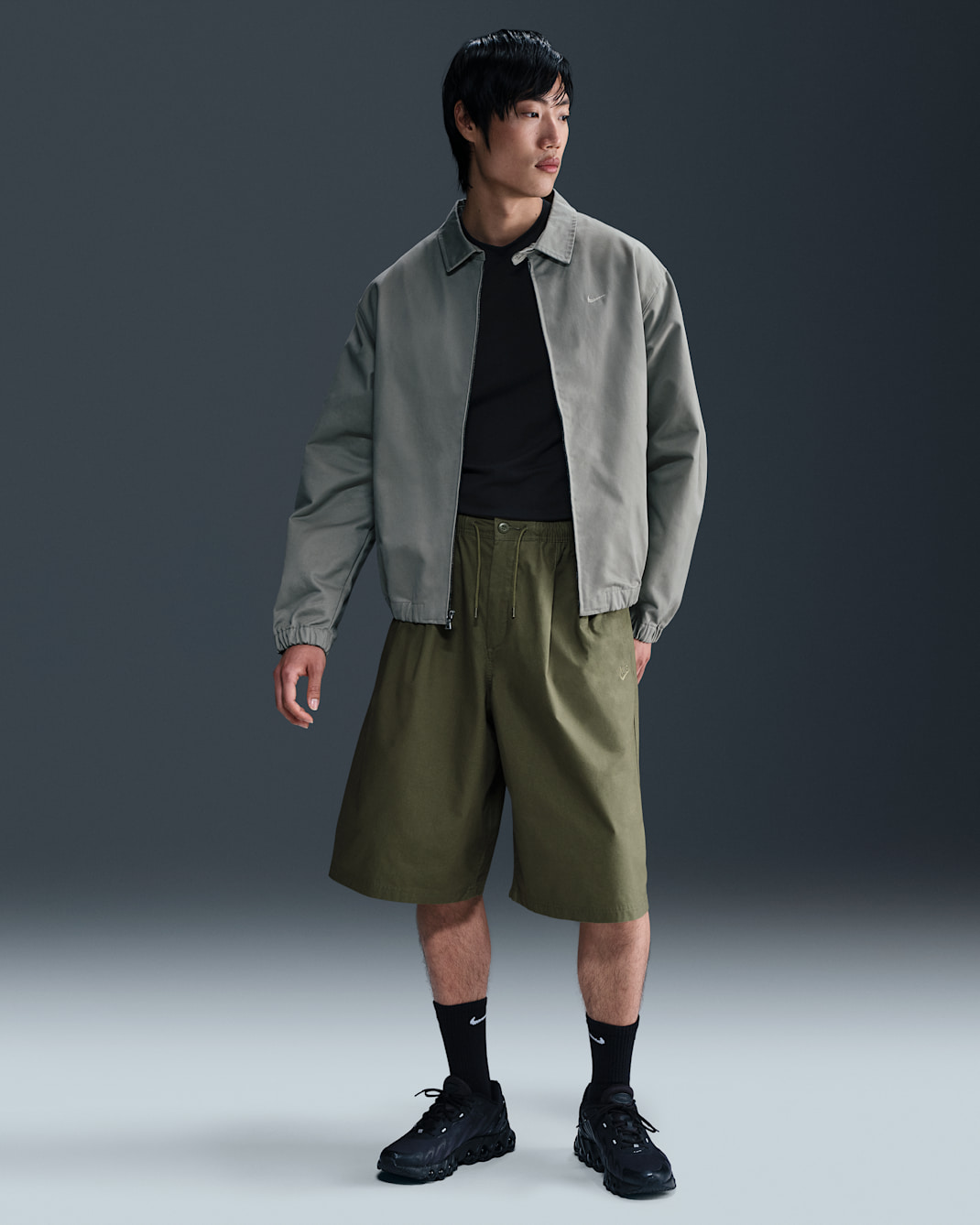Shorts oversized para hombre Nike Club - Oliva medio/Oliva medio