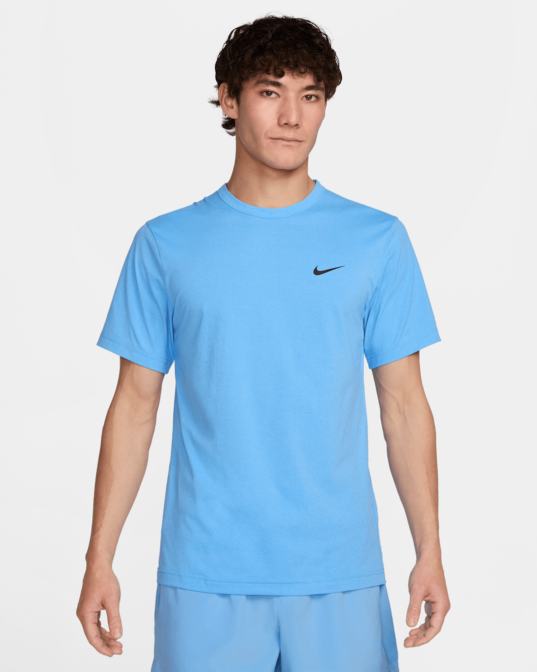 เสื้อฟิตเนสแขนสั้นผู้ชาย Nike Dri-FIT UV Hyverse - University Blue/ดำ