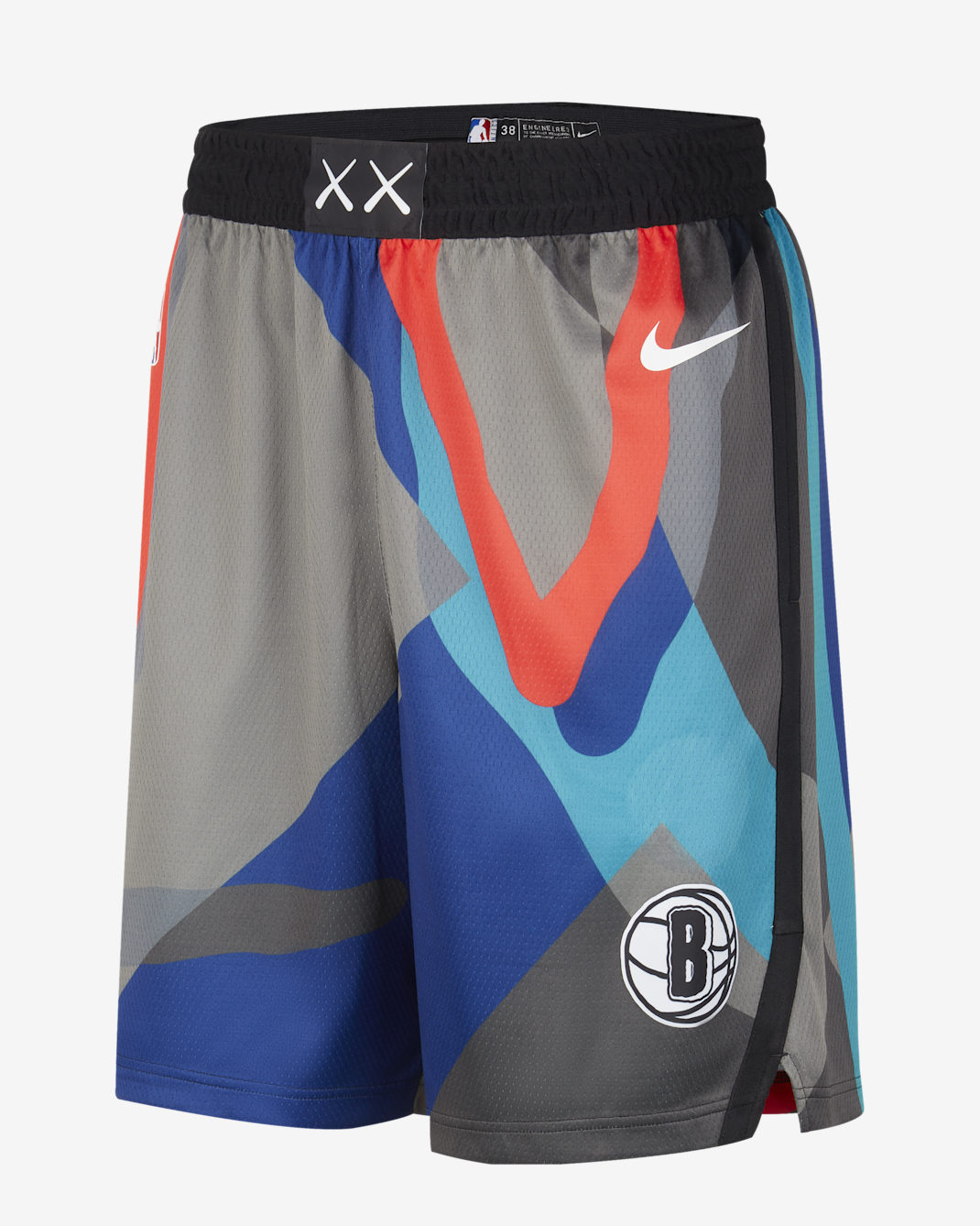 Shorts Nike Dri-FIT de la NBA Swingman para hombre Brooklyn Nets City Edition 2023/24 - Negro/Blanco