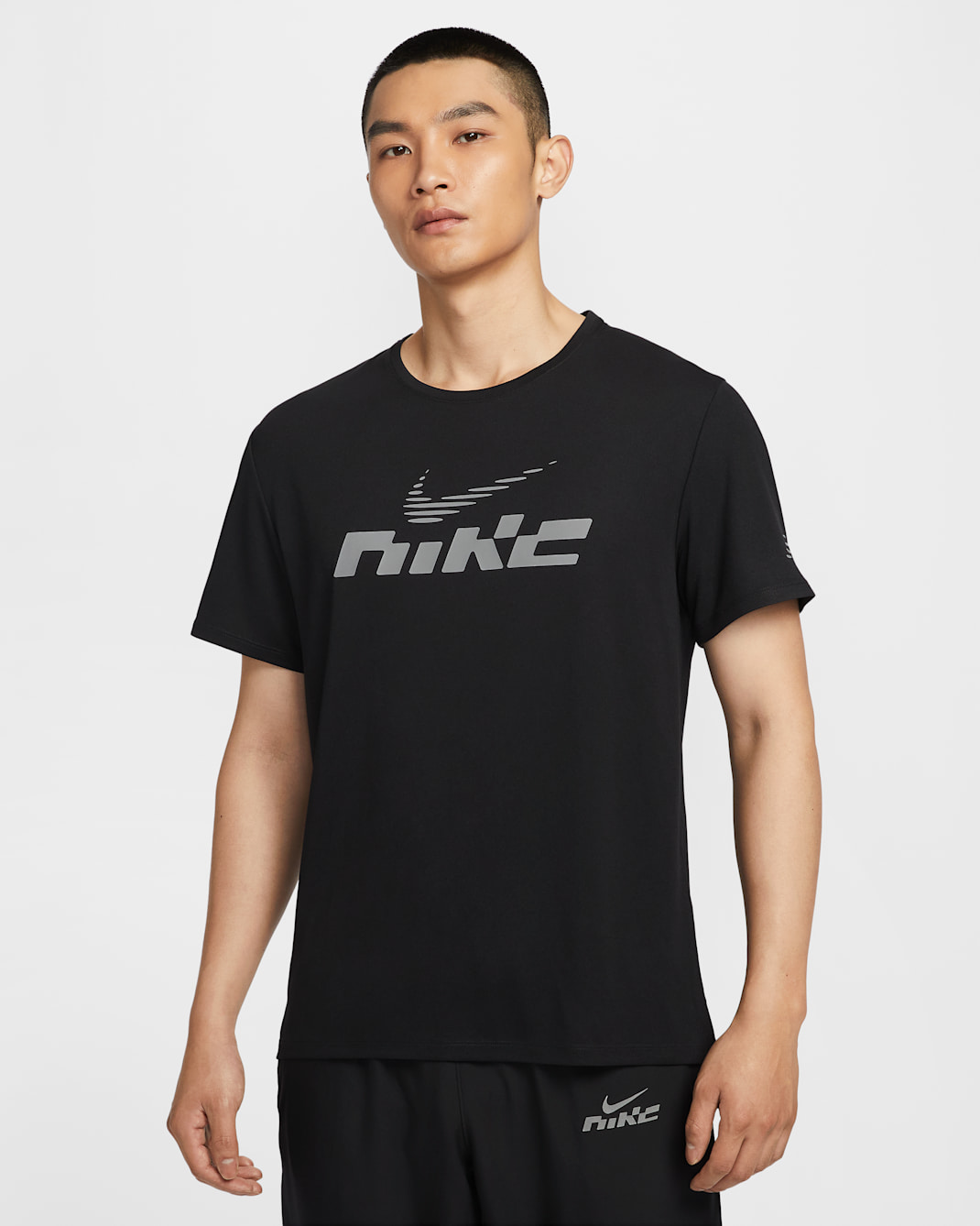 Nike Miler Flash Men's Dri-FIT UV Short-Sleeve Running Top - Black