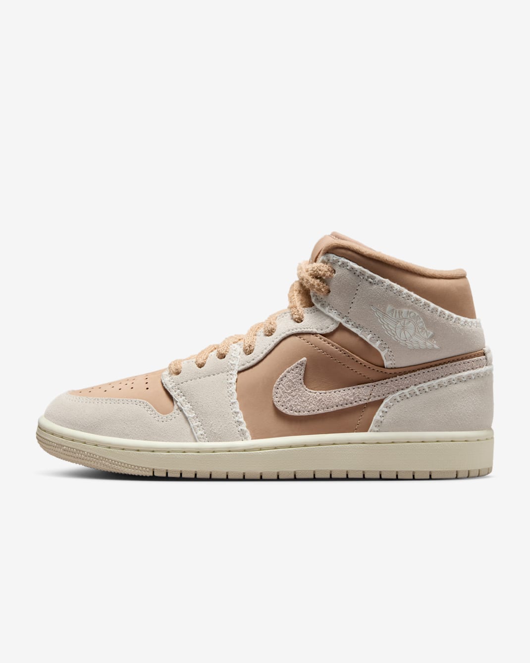 Air Jordan 1 Mid SE Women's Shoes - Hemp/Sail/Light Orewood Brown
