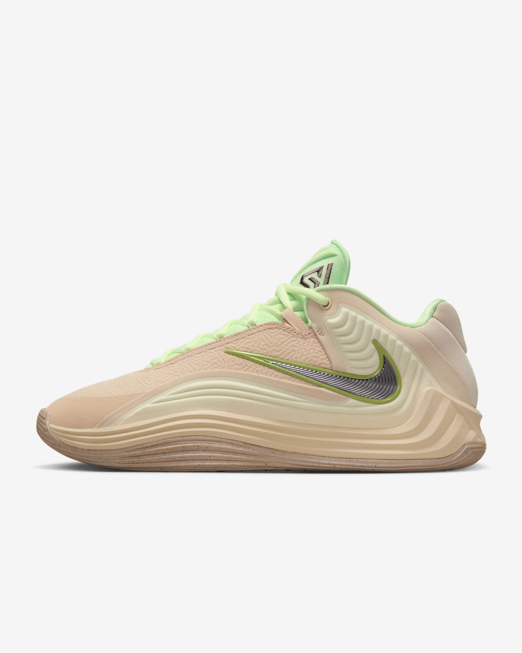 Giannis Freak 7 'Spotlight' basketbalschoenen - Light Khaki/Volt/Alabaster/Cave Stone