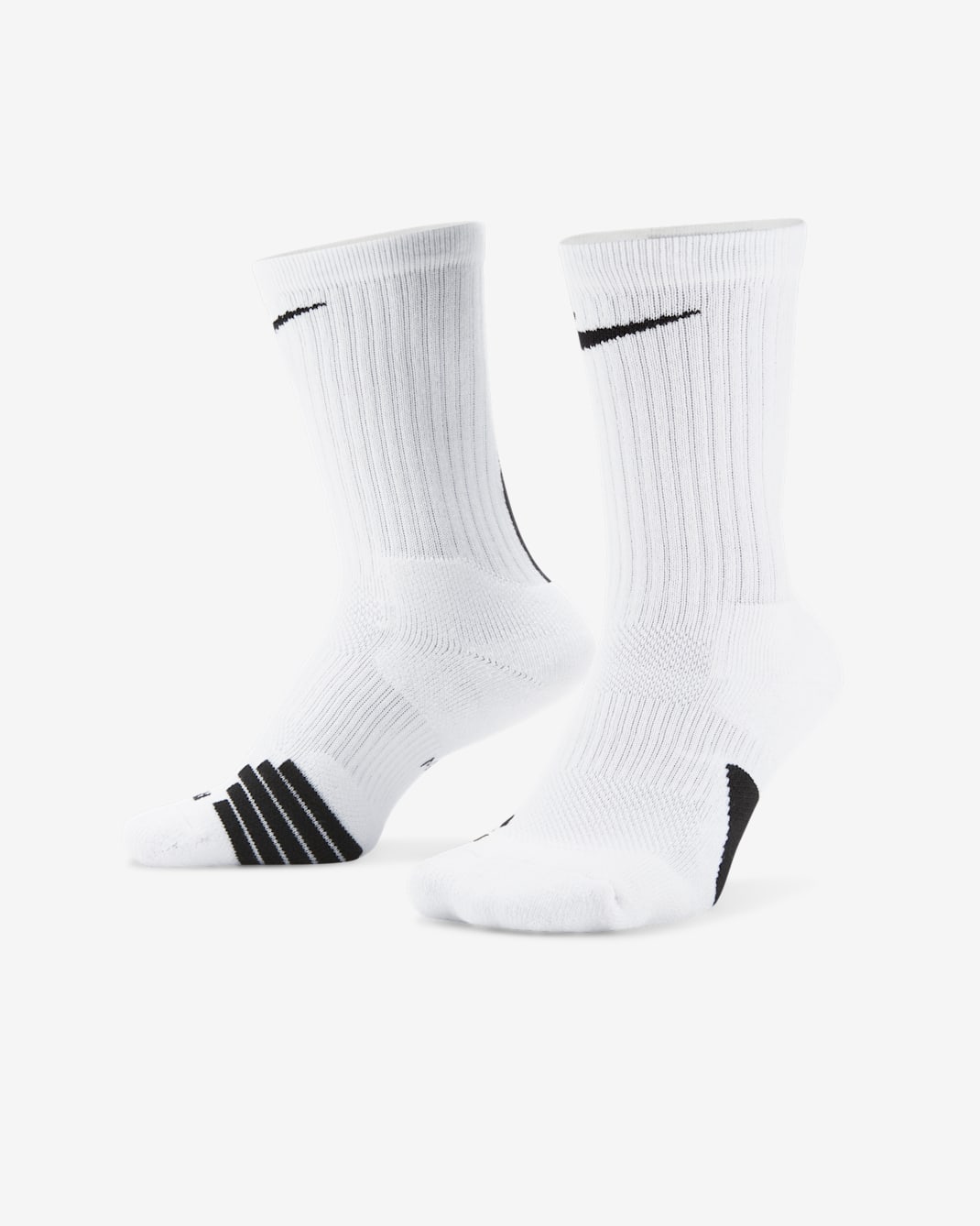 Nike Elite Crew Basketball Socks - White/Black/Black