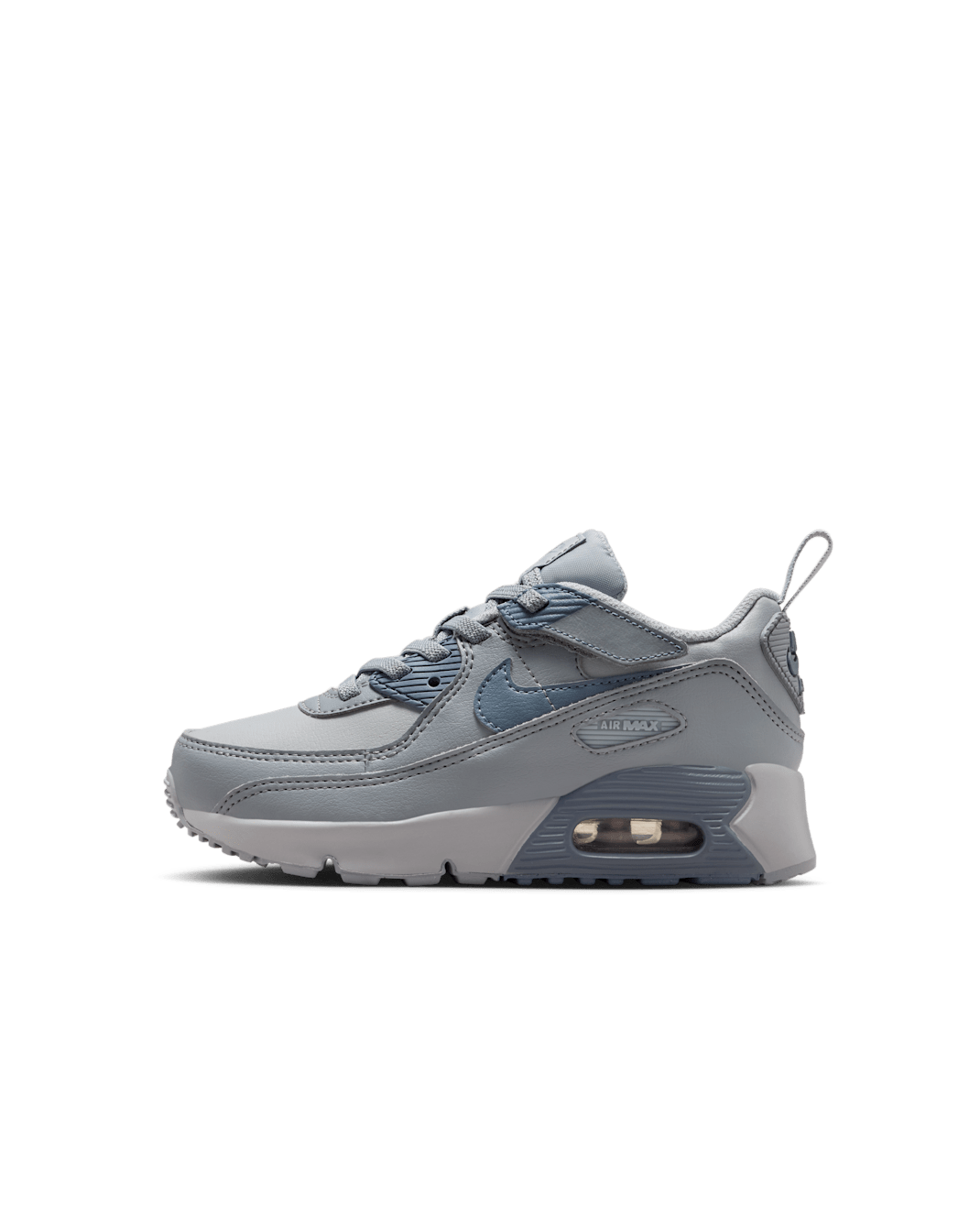 Nike Air Max 90 EasyOn Younger Kids' Shoes - Wolf Grey/Stealth/Armoury Blue