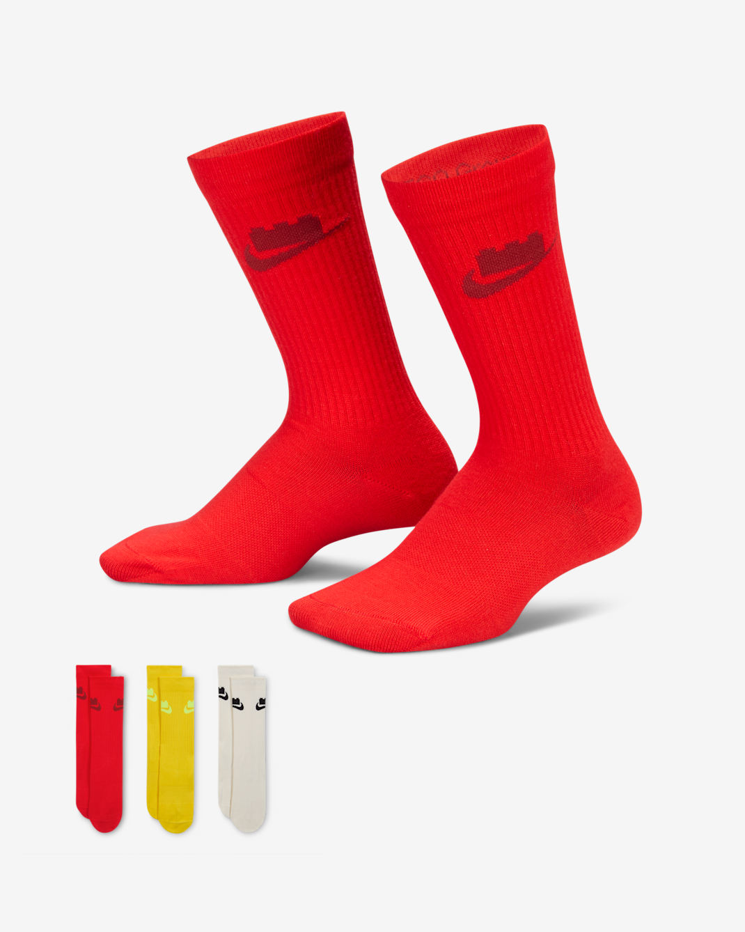 Nike x LEGO® Collection Everyday Essentials Crew Socks (3 Pairs) - Multi-Color