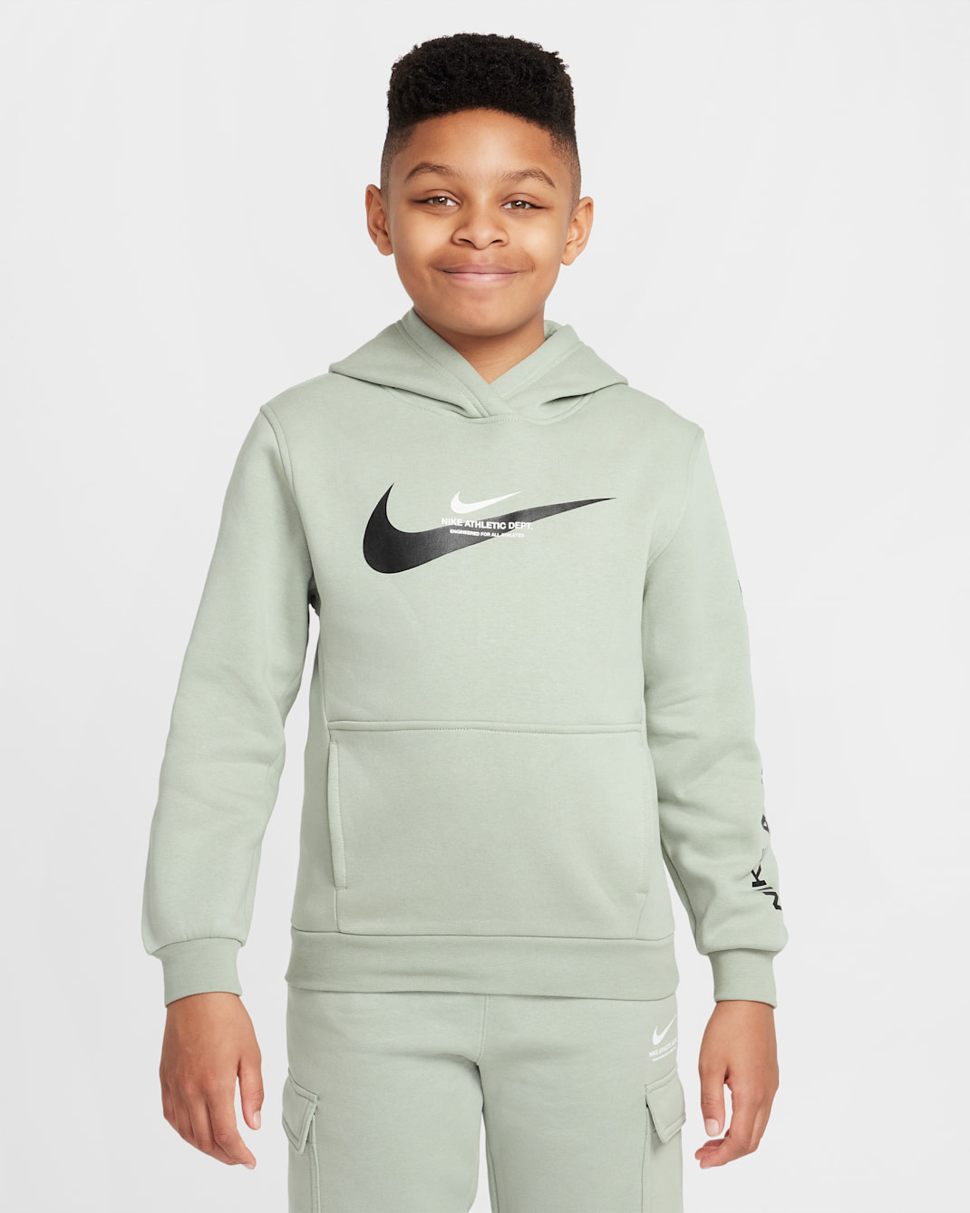 Nike Sportswear Older Kids' Fleece Pullover Hoodie - Jade Horizon