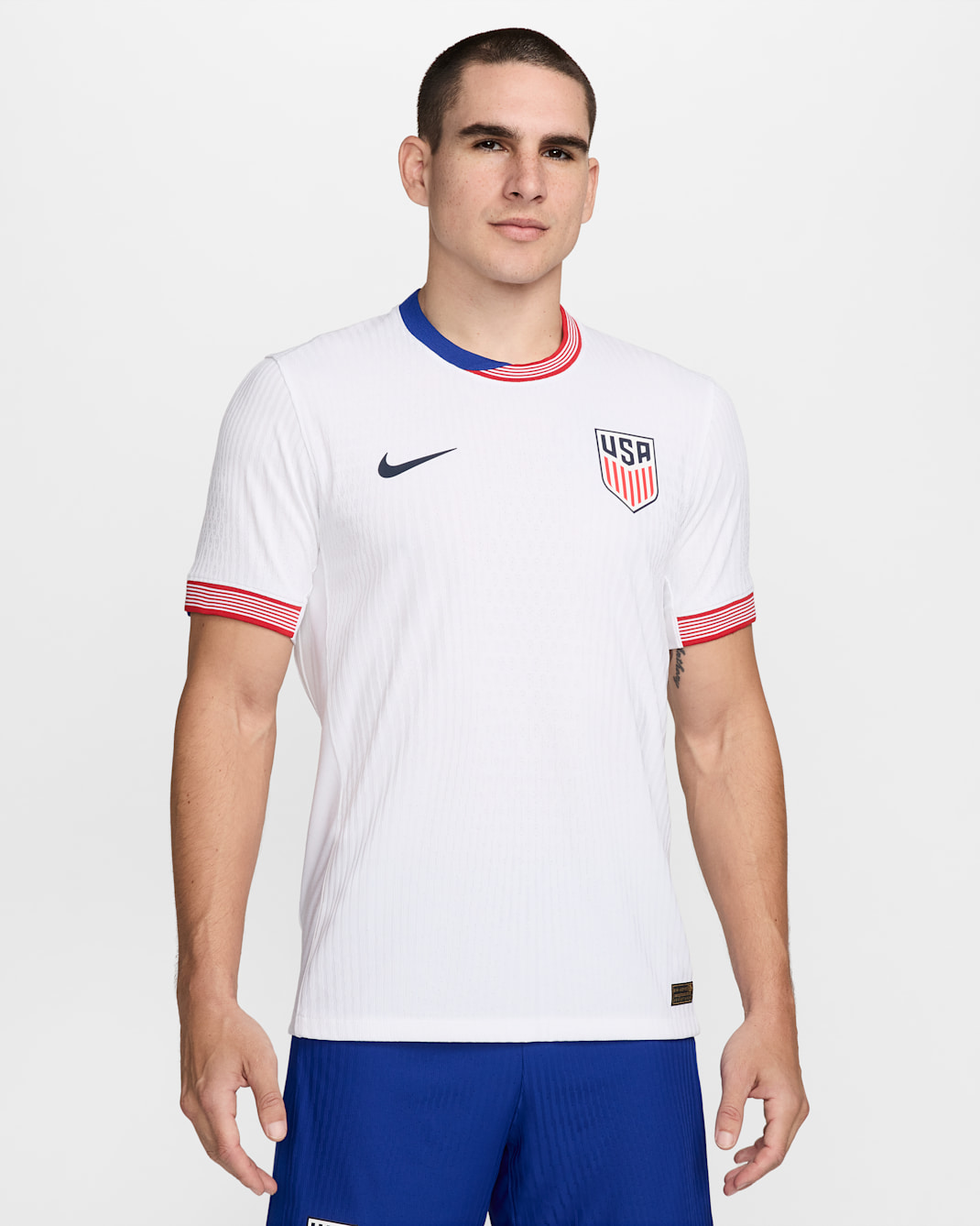 USMNT 2024 Match Home Men's Nike Dri-FIT ADV Soccer Authentic Jersey - White/White/Obsidian