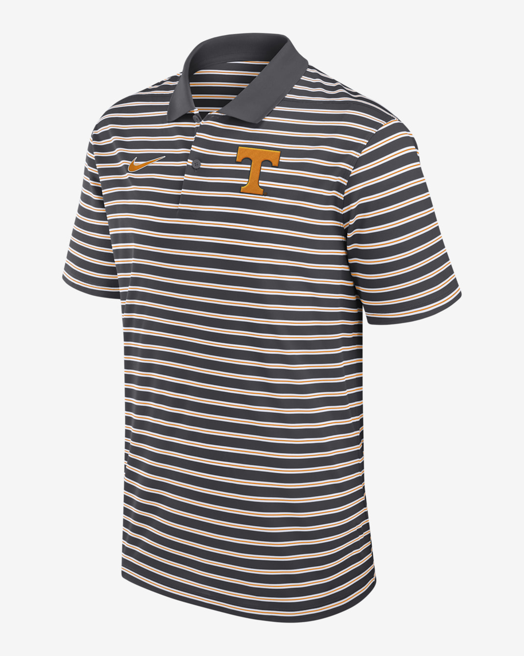 Tennessee Volunteers Primetime Victory Striped Men's Nike Dri-FIT College Polo - Anthracite