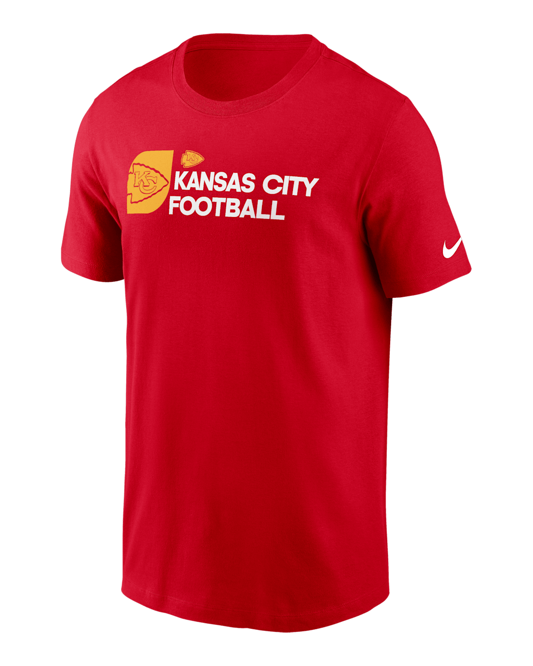 Kansas City Chiefs Team Outline Essential T-Shirt Men's Nike NFL T-Shirt - University Red