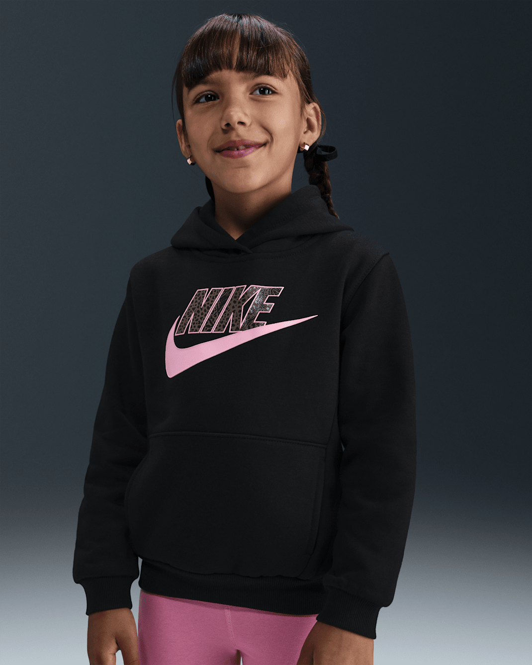 Sudadera con gorro sin cierre para niños talla pequeña Nike Wild Warmth - Negro