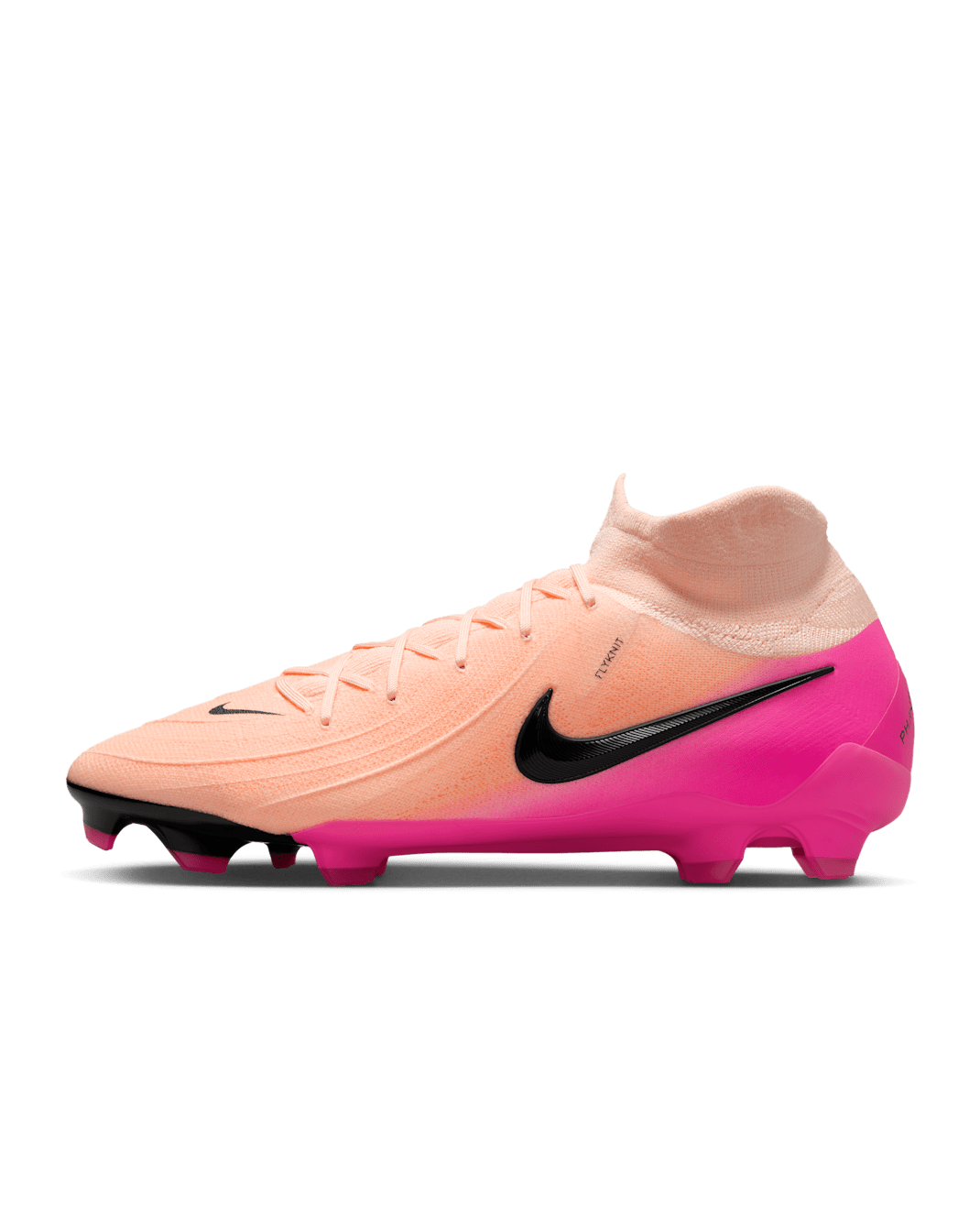 Nike Phantom Luna 2 Pro Firm-Ground High-Top Football Boot - Crimson Tint/Pink Blast/Black