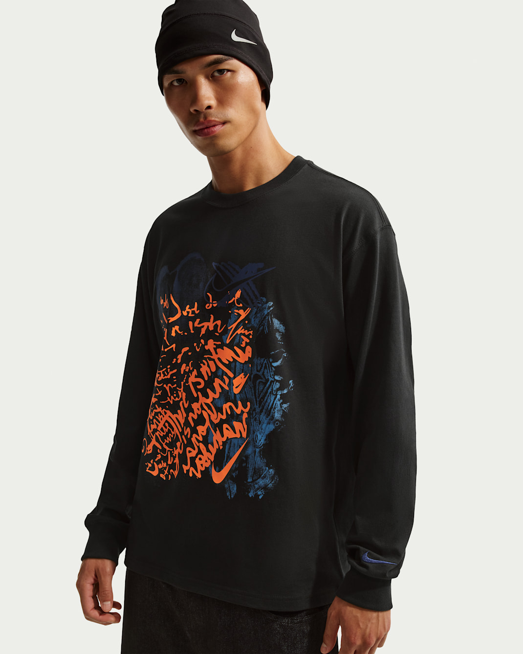Nike Sportswear Men's Long-Sleeve Max90 T-Shirt - Black/Midnight Navy