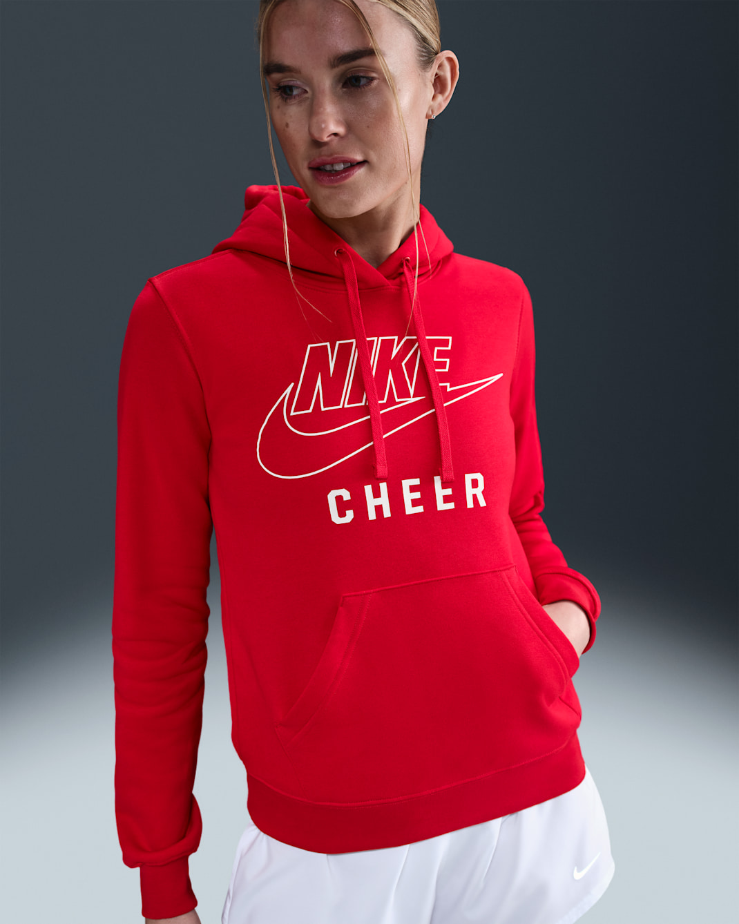 Sudadera con gorro sin cierre de animadora Nike - Rojo universitario