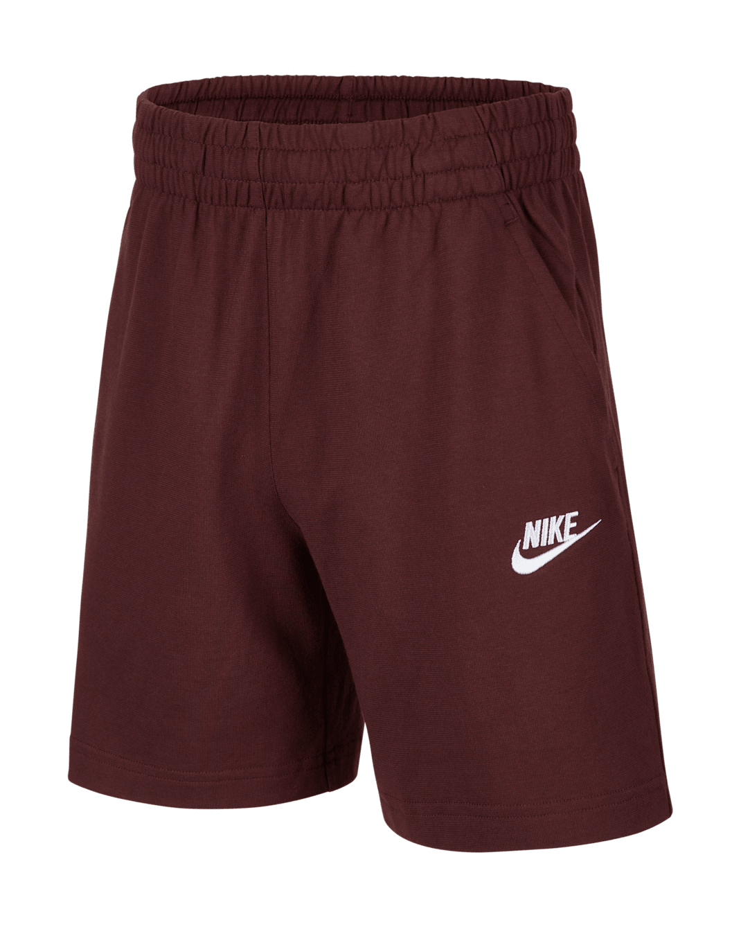 Nike Sportswear Club Older Kids' 15cm (approx.) Knit Shorts - Burgundy Crush/White