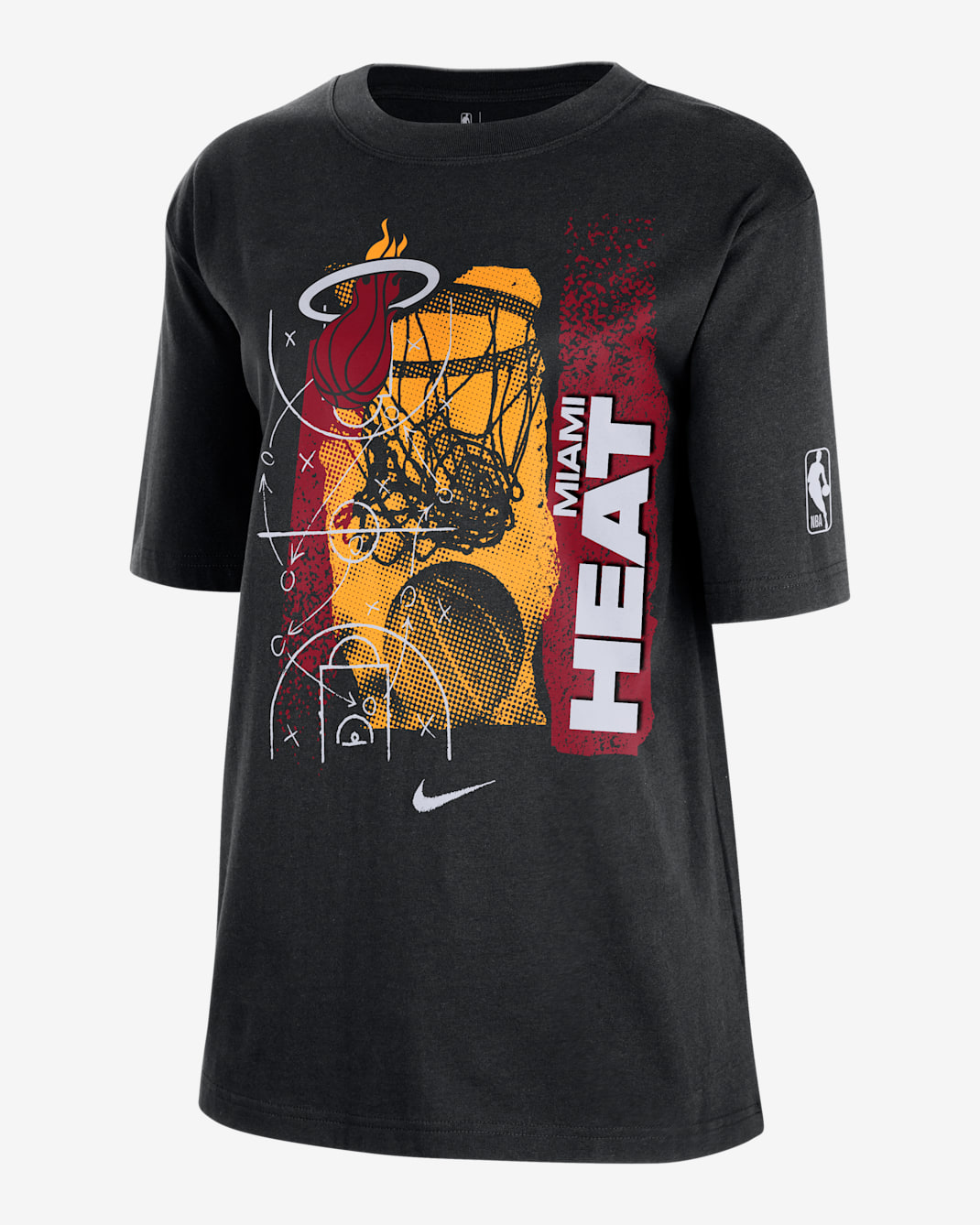 Playera Nike de la NBA para mujer Miami Heat Courtside - Negro