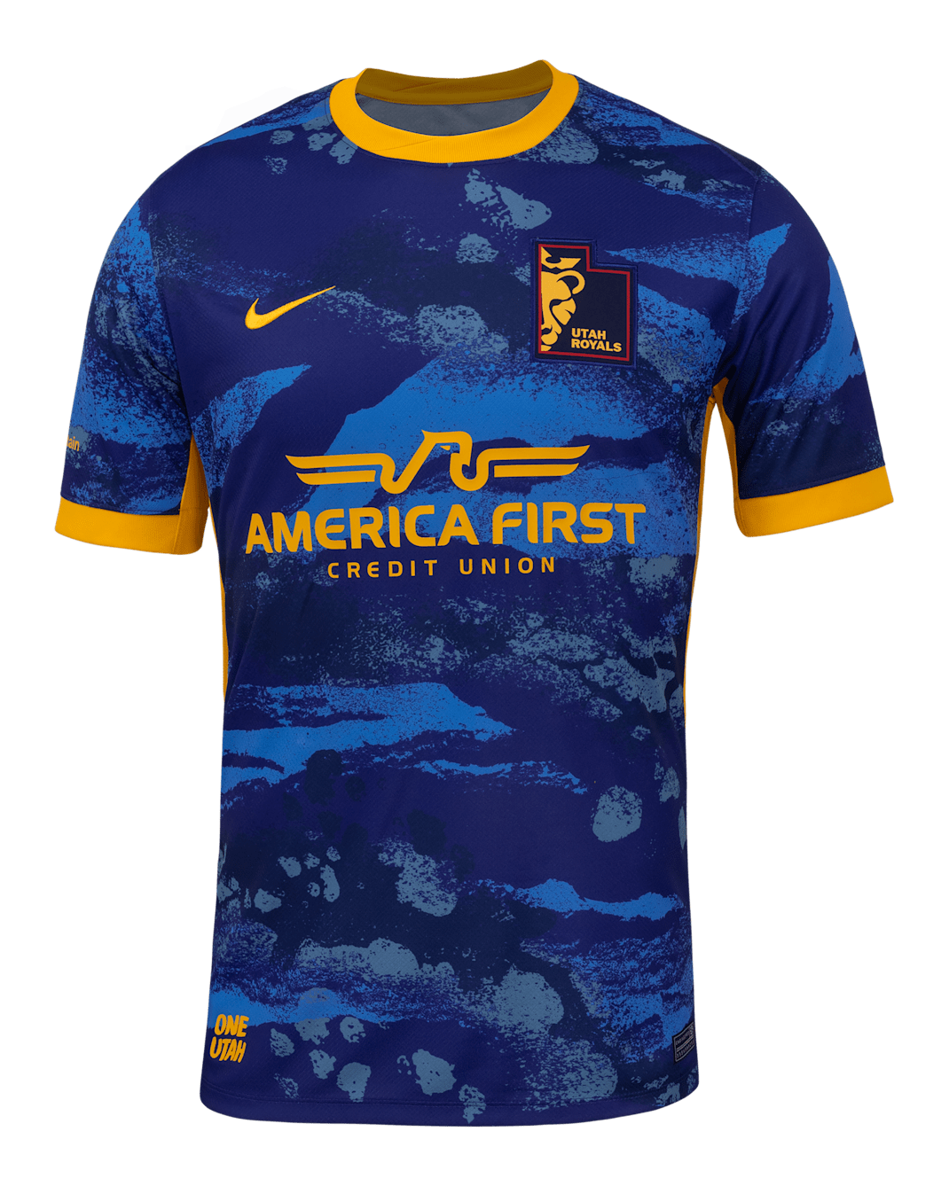 Utah Royals FC 2025 Stadium Away Men's Nike Dri-FIT NWSL Replica Jersey - Deep Royal Blue/University Gold