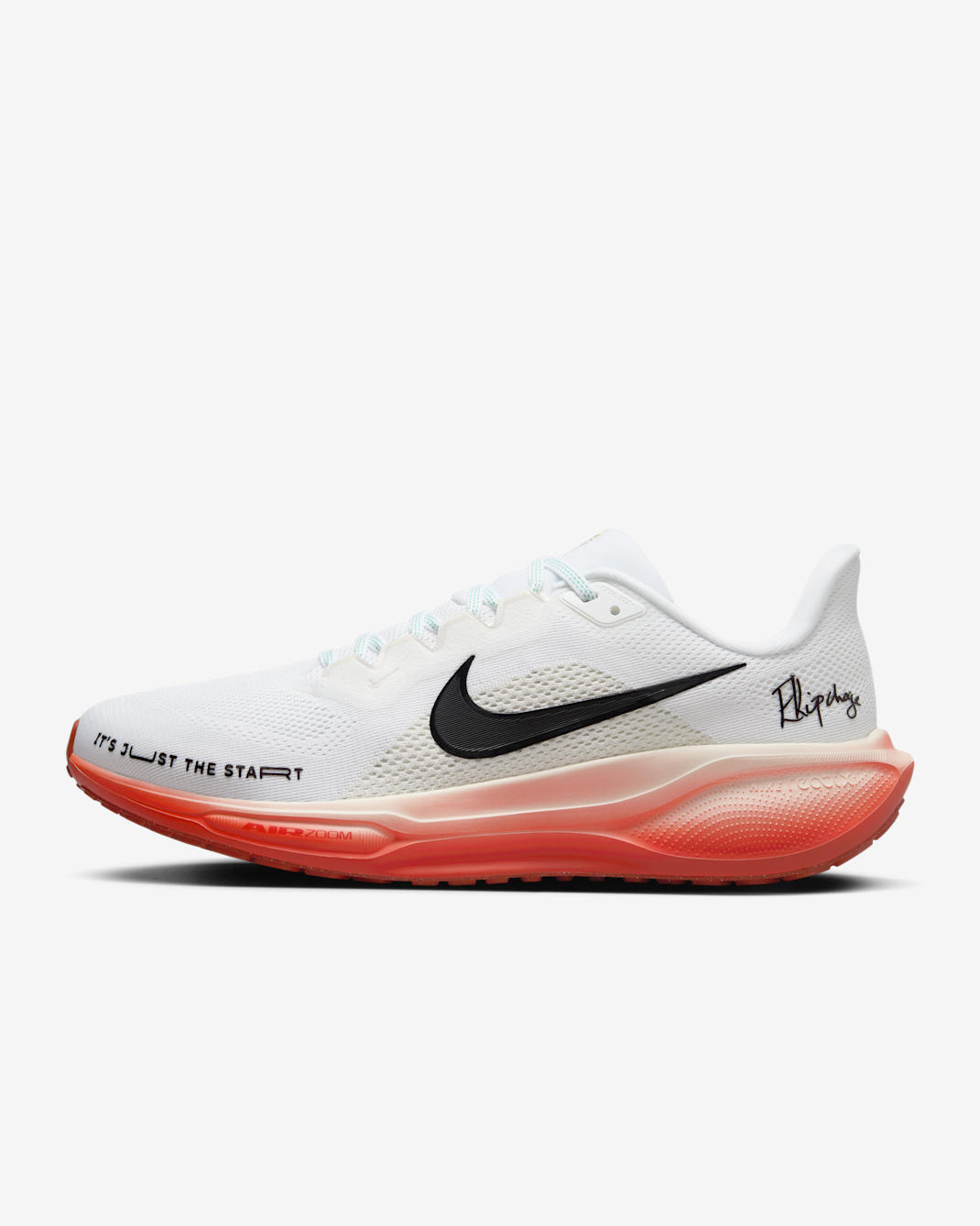 Nike Pegasus 41 "Eliud Kipchoge" Men's Road Running Shoes - White/Pale Ivory/Dragon Red/Black