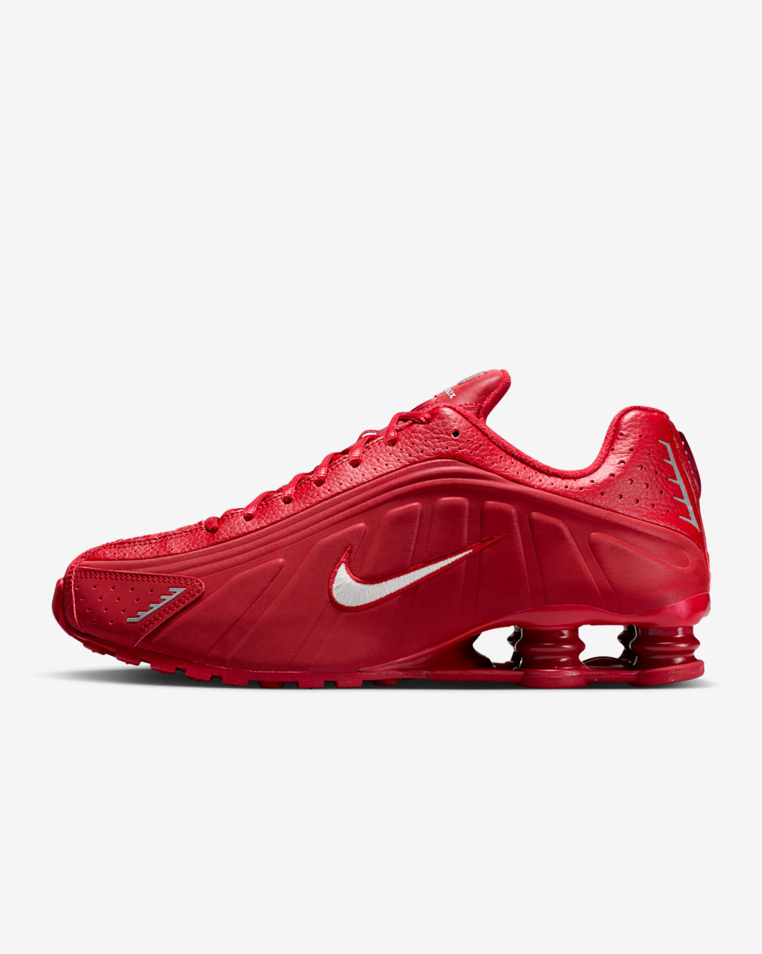 รองเท้าผู้ชาย Nike Shox R4 - Gym Red/Metallic Silver