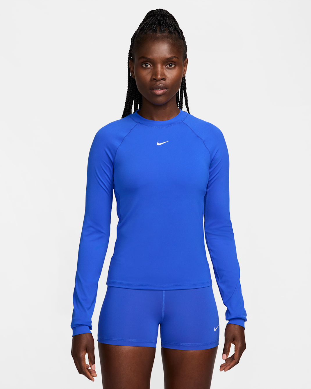 Nike Pro Women's Dri-FIT Long-Sleeve Top - Hyper Royal/White