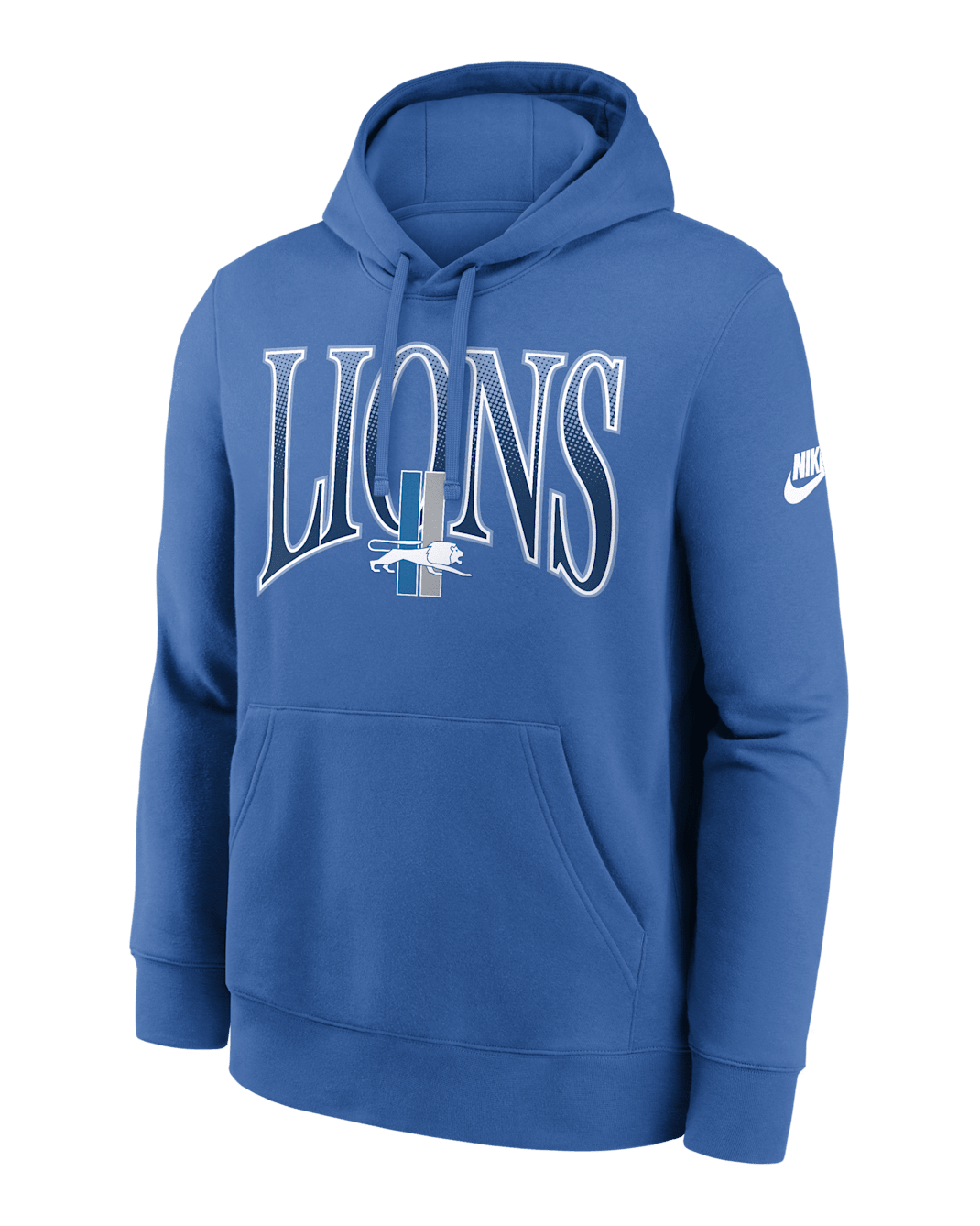 Detroit Lions Rewind Club Men's Nike NFL Pullover Hoodie - Battle Blue