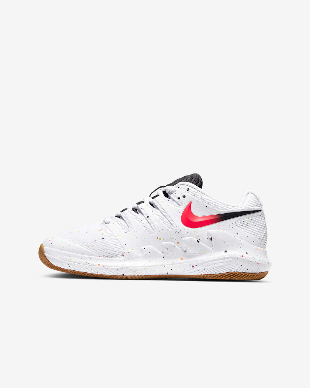 NikeCourt Jr. Vapor X Little/Big Kids' Tennis Shoes - White/Oracle Aqua/Off Noir/Laser Crimson
