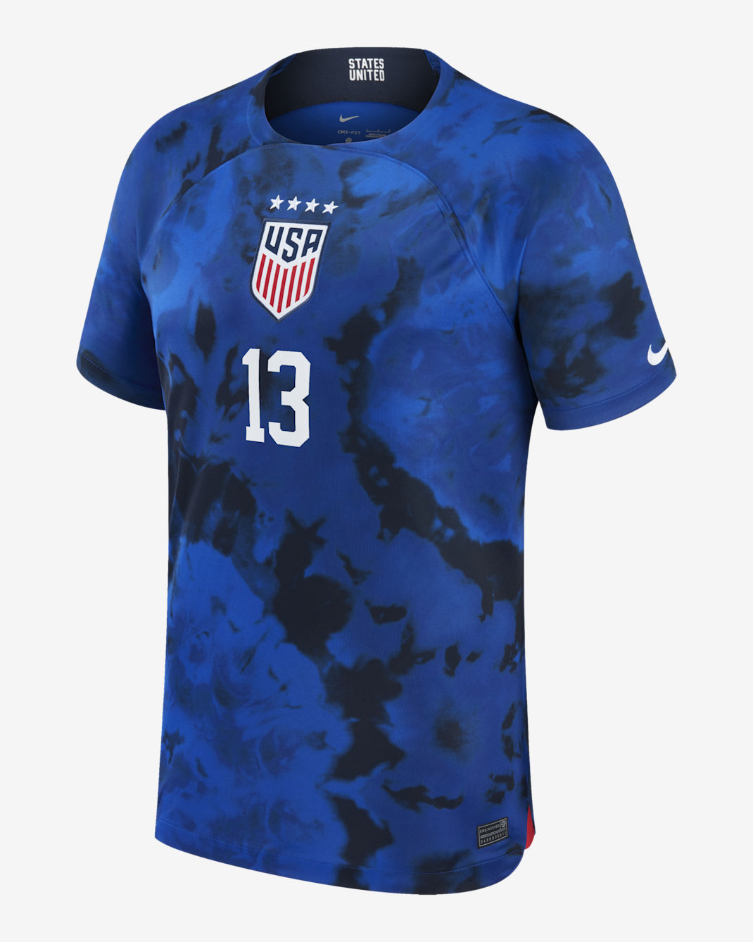 USWNT 2022/23 Stadium Away (Alex Morgan) Men's Nike Dri-FIT Soccer Jersey - Blue