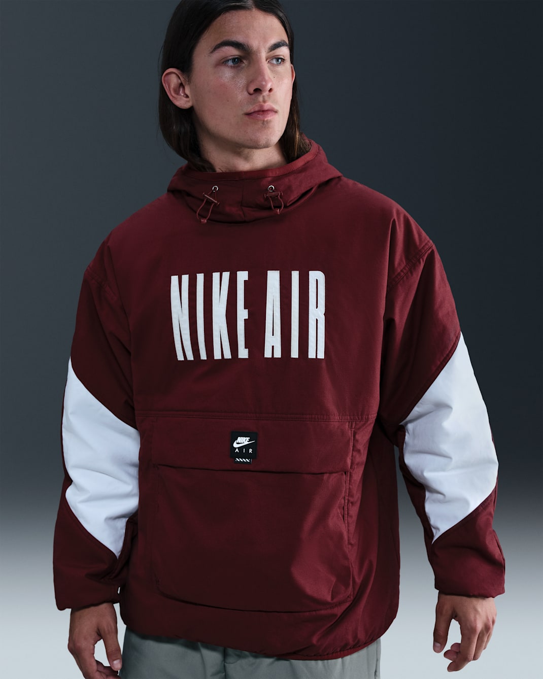 Nike Air Men's Loose Insulated Jacket - Dark Team Red/White