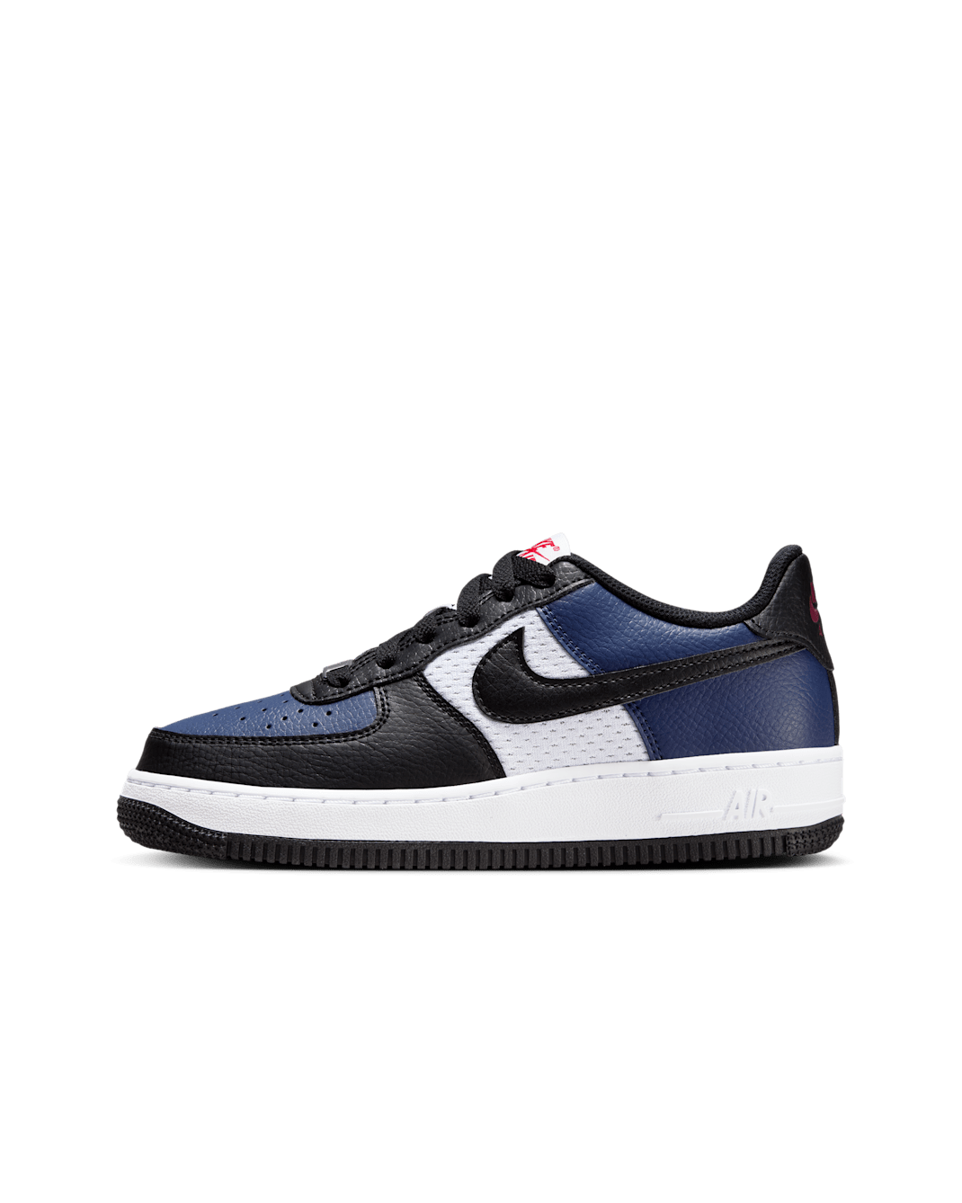 Nike Air Force 1 Older Kids' Shoes - Midnight Navy/White/University Red/Black