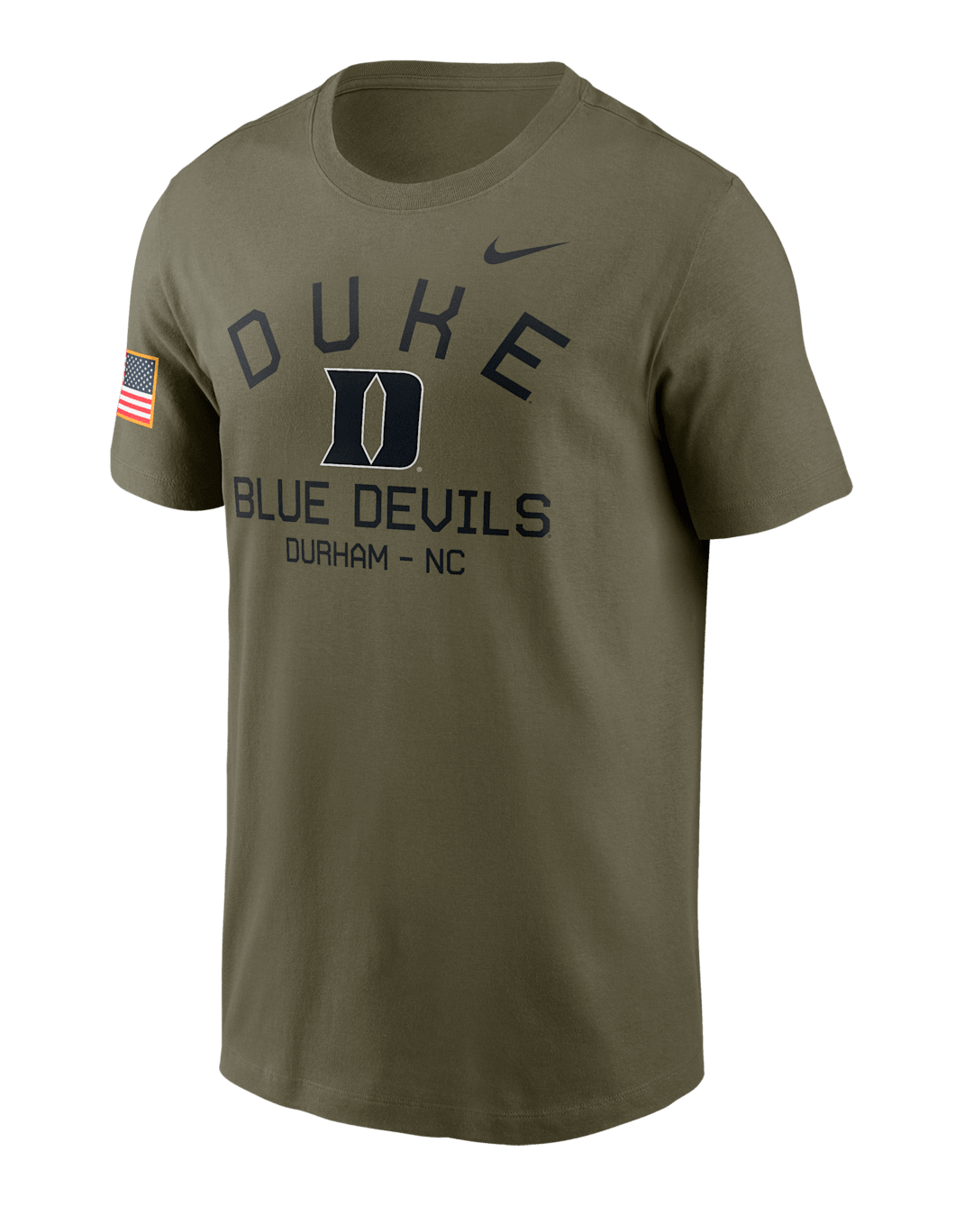 Duke Blue Devils Military Appreciation Team Issue Men's Nike Dri-FIT College T-Shirt - Olive