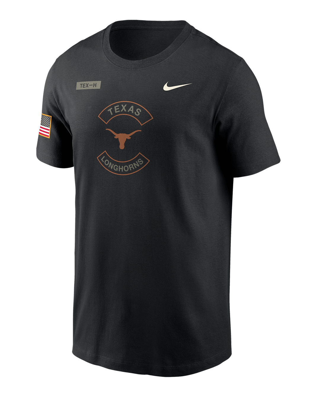 Playera universitaria Nike Dri-FIT para hombre Texas Military Appreciation - Negro