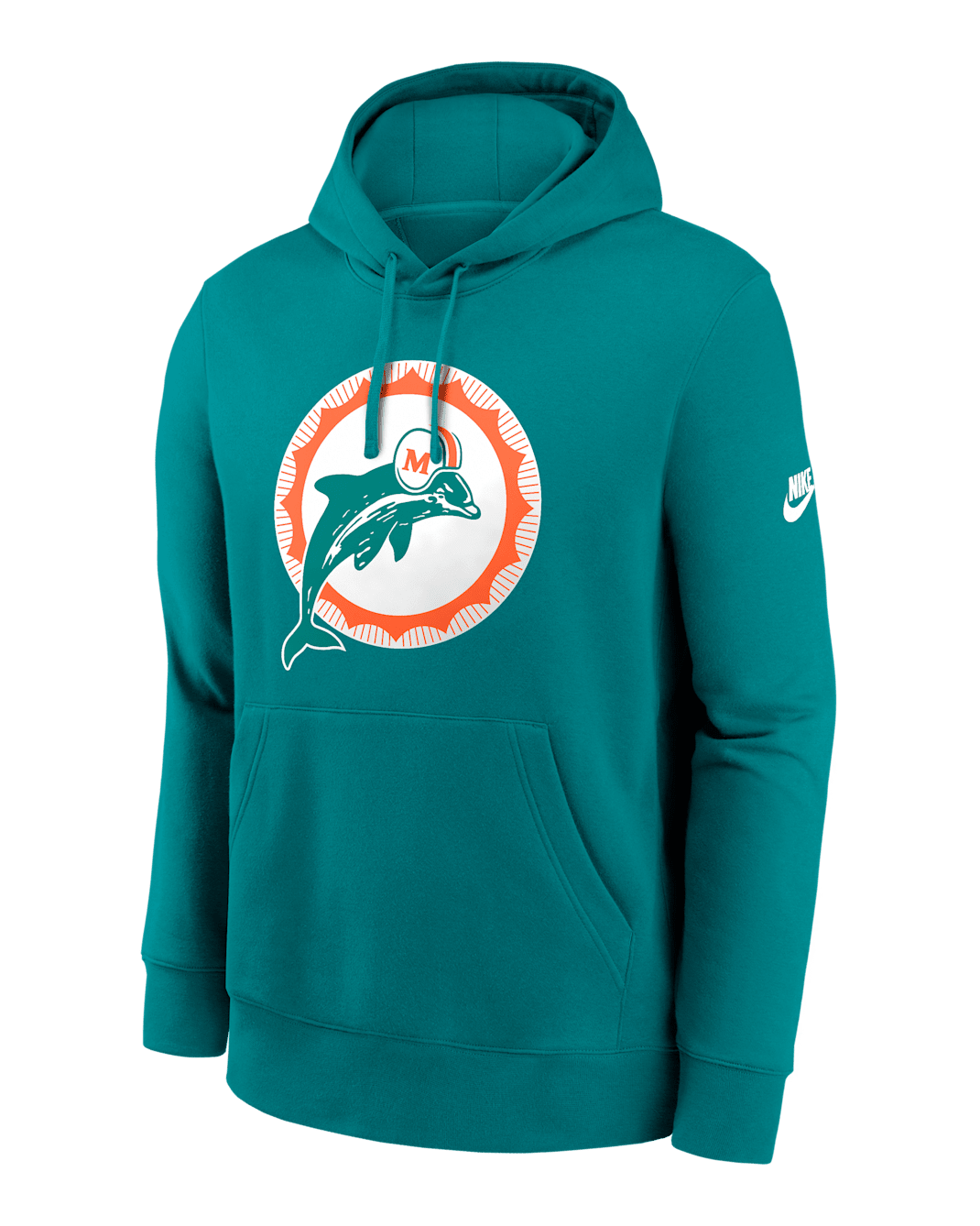 Miami Dolphins Club Logo Men's Nike NFL Pullover Hoodie - Mardi Gras