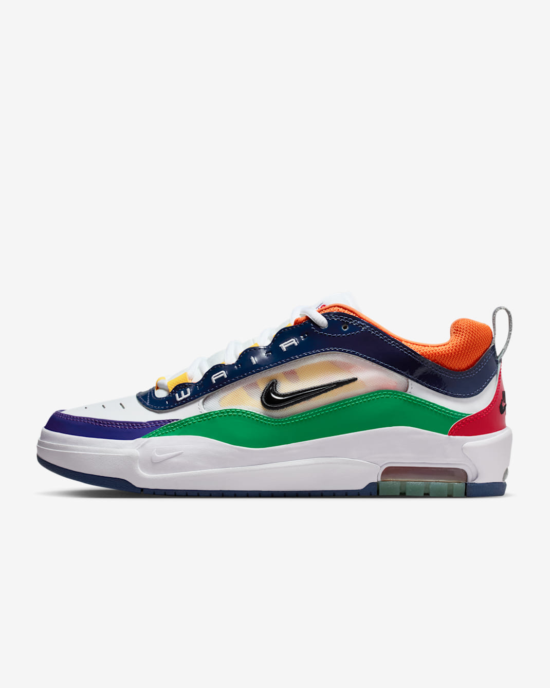 Nike Air Max Ishod Premium Skateboardschuh - University Red/Amarillo/Marineblau/Schwarz