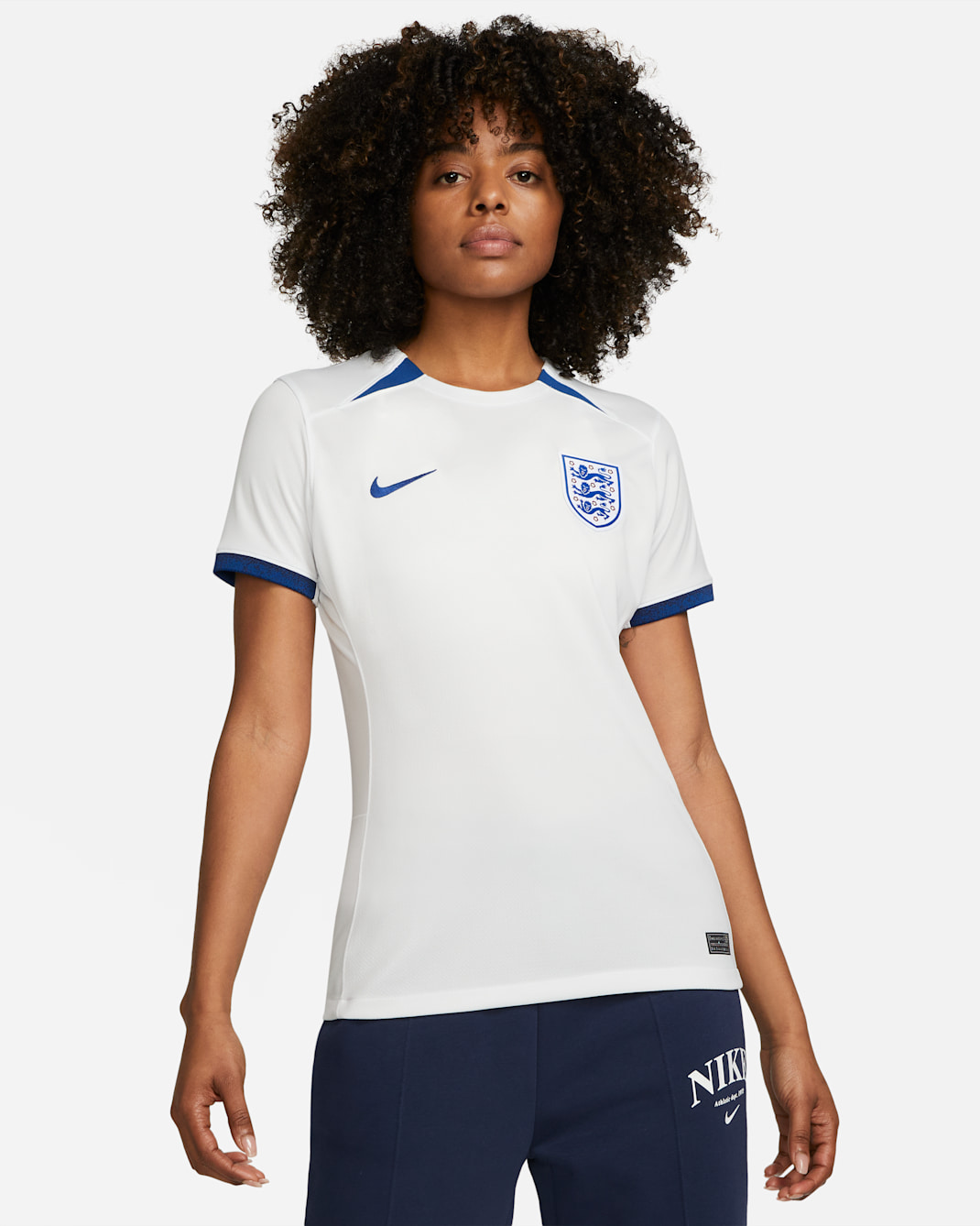 England 2023 Stadium 主場女款 Nike Dri-FIT 足球球衣 - Summit White/Gym Blue/Gym Blue