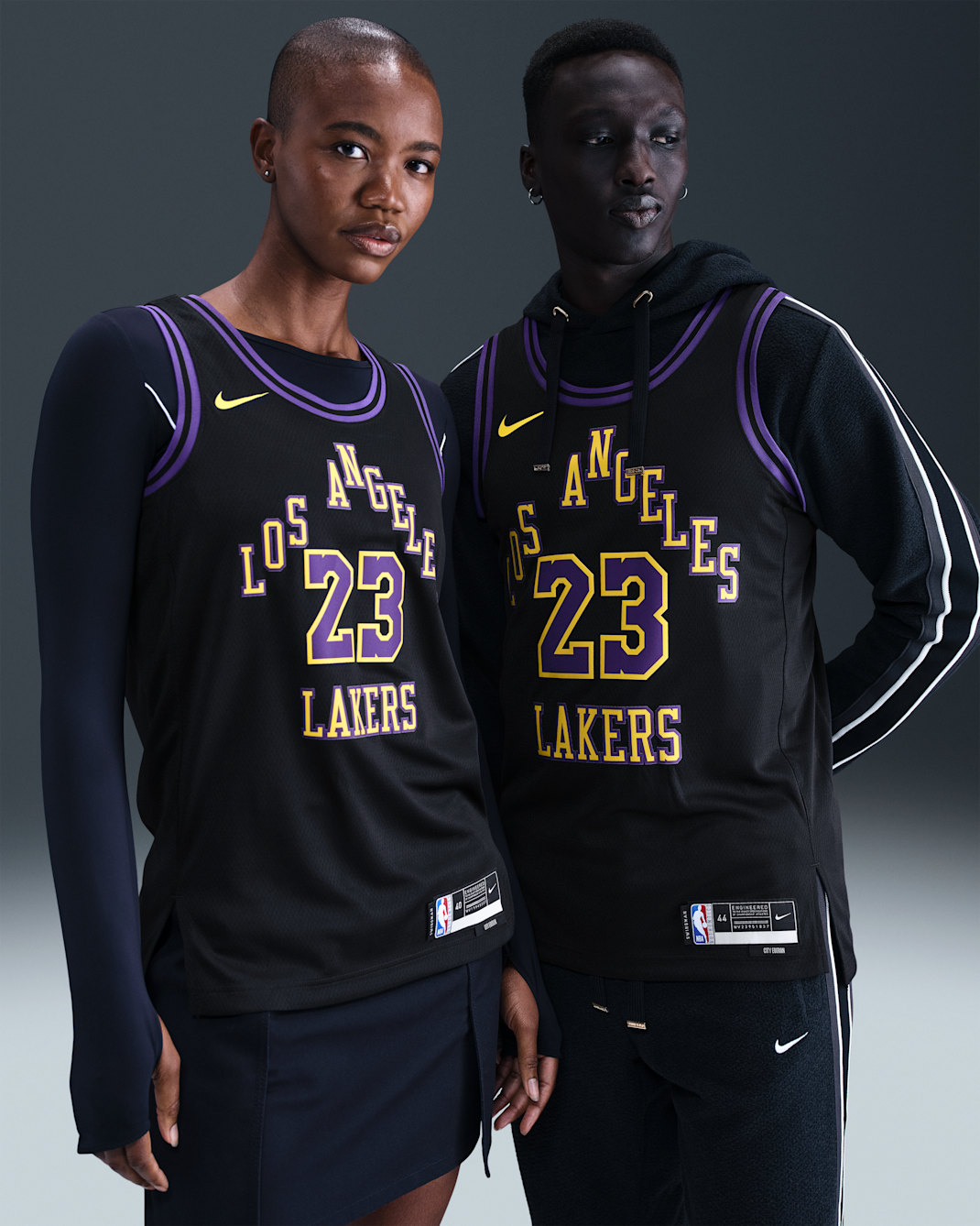 Lebron James Los Angeles Lakers City Edition Nike Dri-FIT NBA Swingman-drakt til herre - Svart