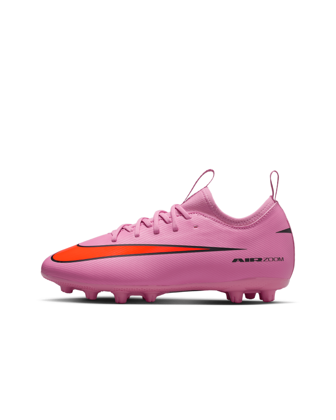 รองเท้าสตั๊ดฟุตบอลไม่หุ้มข้อเด็กเล็ก/เด็กโต HG Nike Jr. Mercurial Vapor 16 Academy - Magic Flamingo/Total Crimson/ดำ