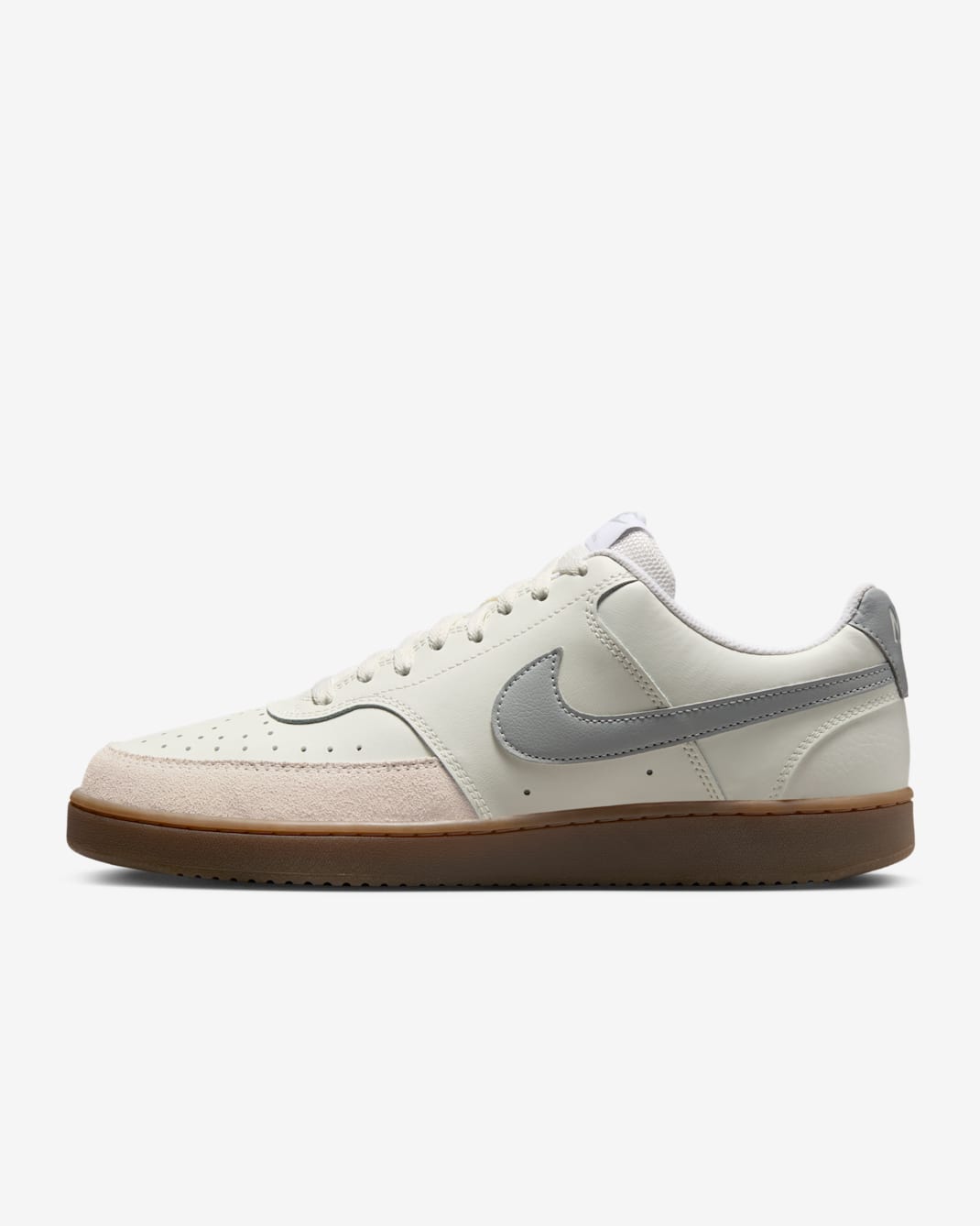 Tenis para hombre Nike Court Vision Low - Vela/Marrón verdoso claro/Blanco/Gris humo claro