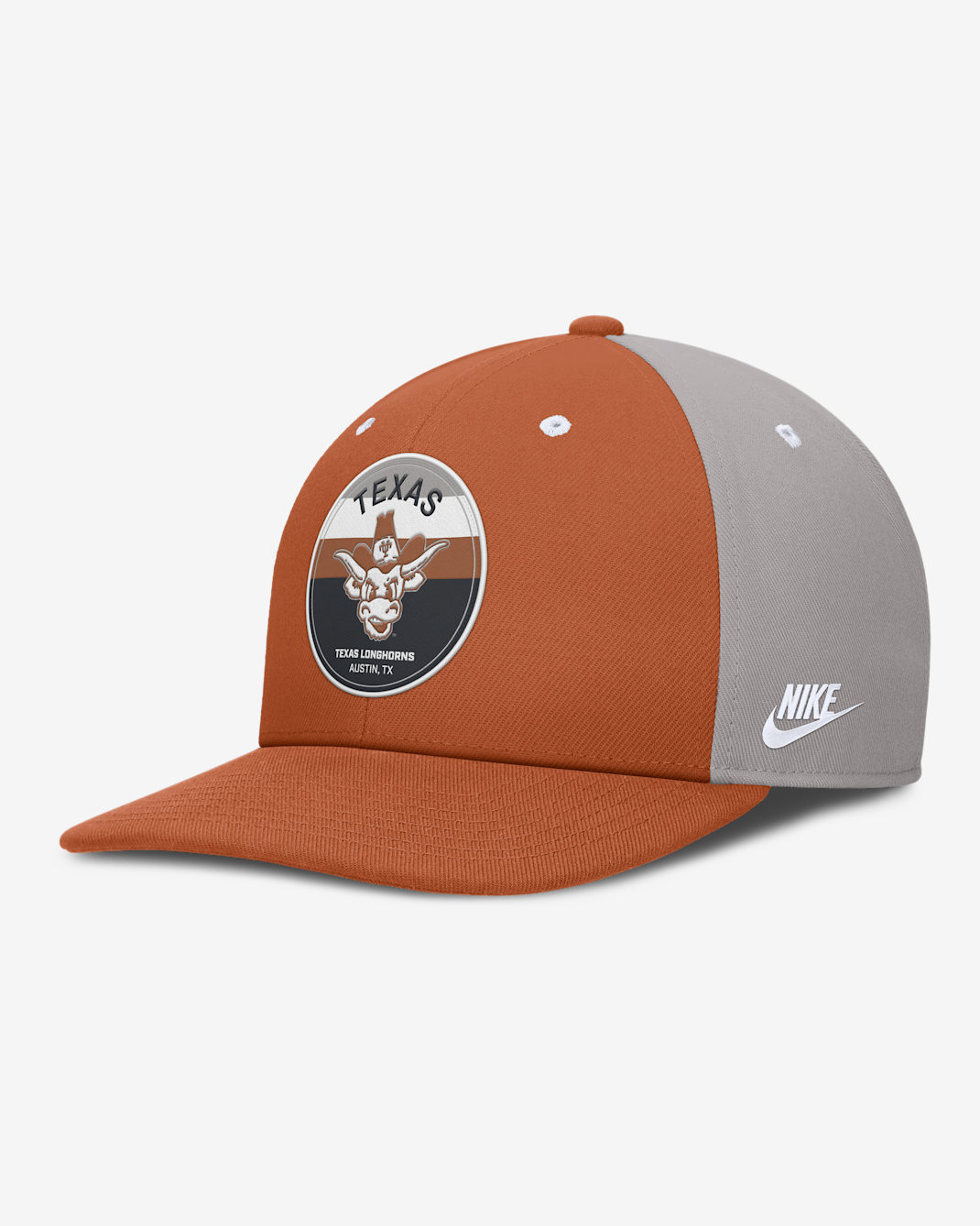 Gorra universitaria Nike Dri-FIT ajustable para hombre Texas Athletic Prep Pro - Naranja quemado