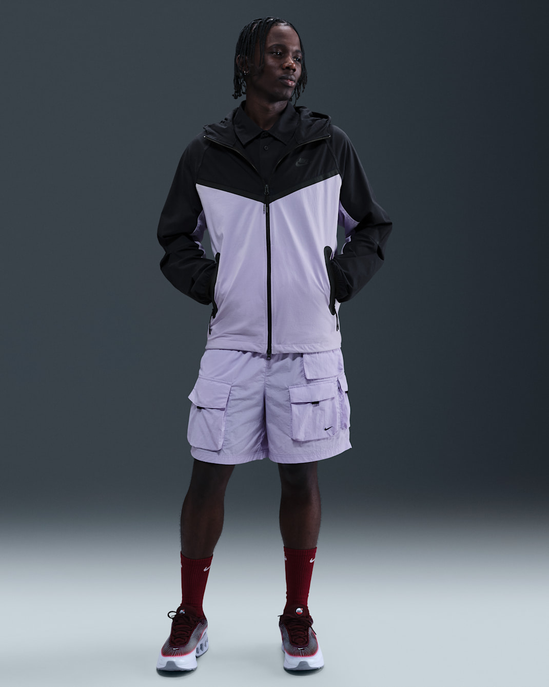Nike Tech Men's Woven Cargo Shorts - Hydrangeas/Black