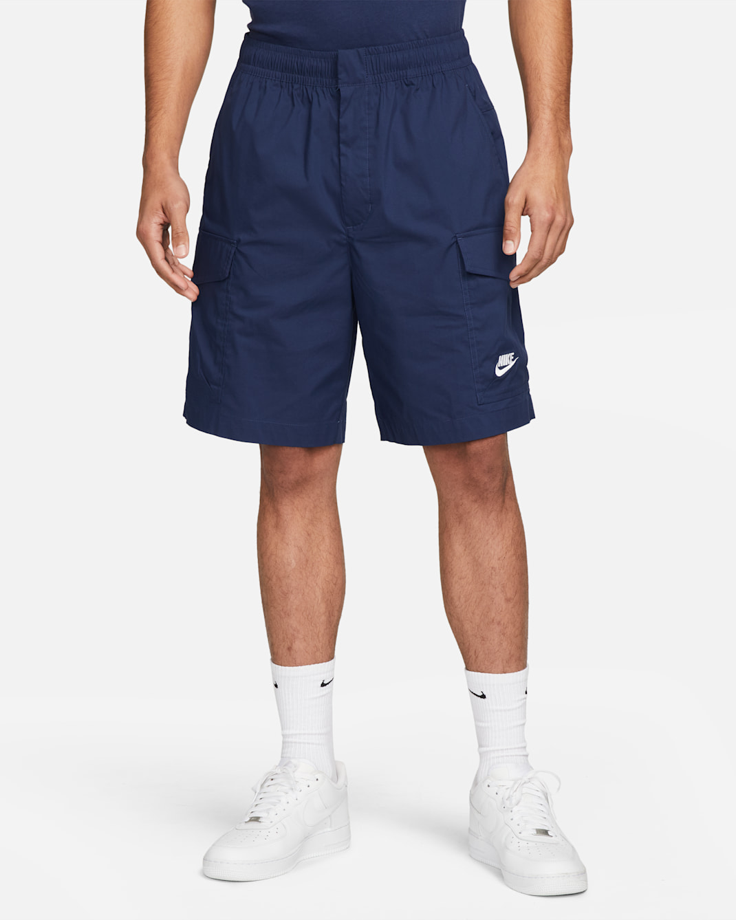 Nike Sportswear Sport Essentials Men's Woven Unlined Utility Shorts - Midnight Navy/White